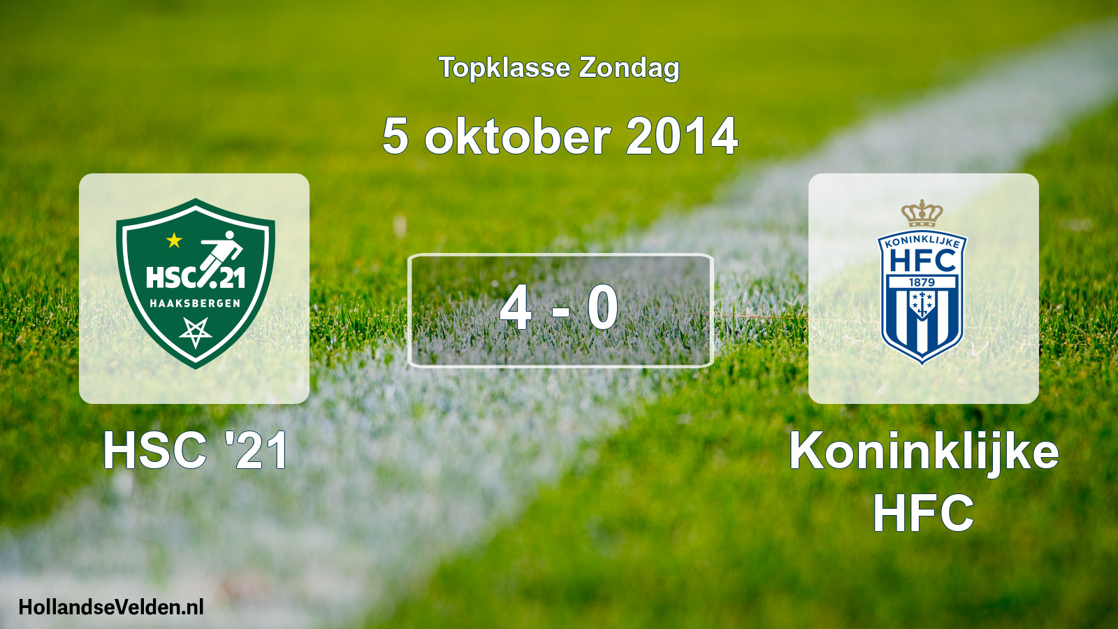 Total number of matches played: HSC '21 - Koninklijke HFC 4 - 0 (5 October 2014)