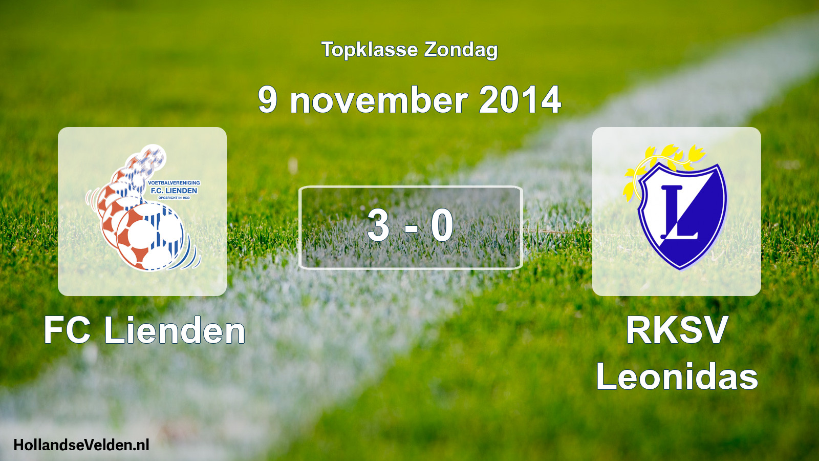 Total number of matches played: FC Lienden - RKSV Leonidas 3 - 0 (9 November 2014)