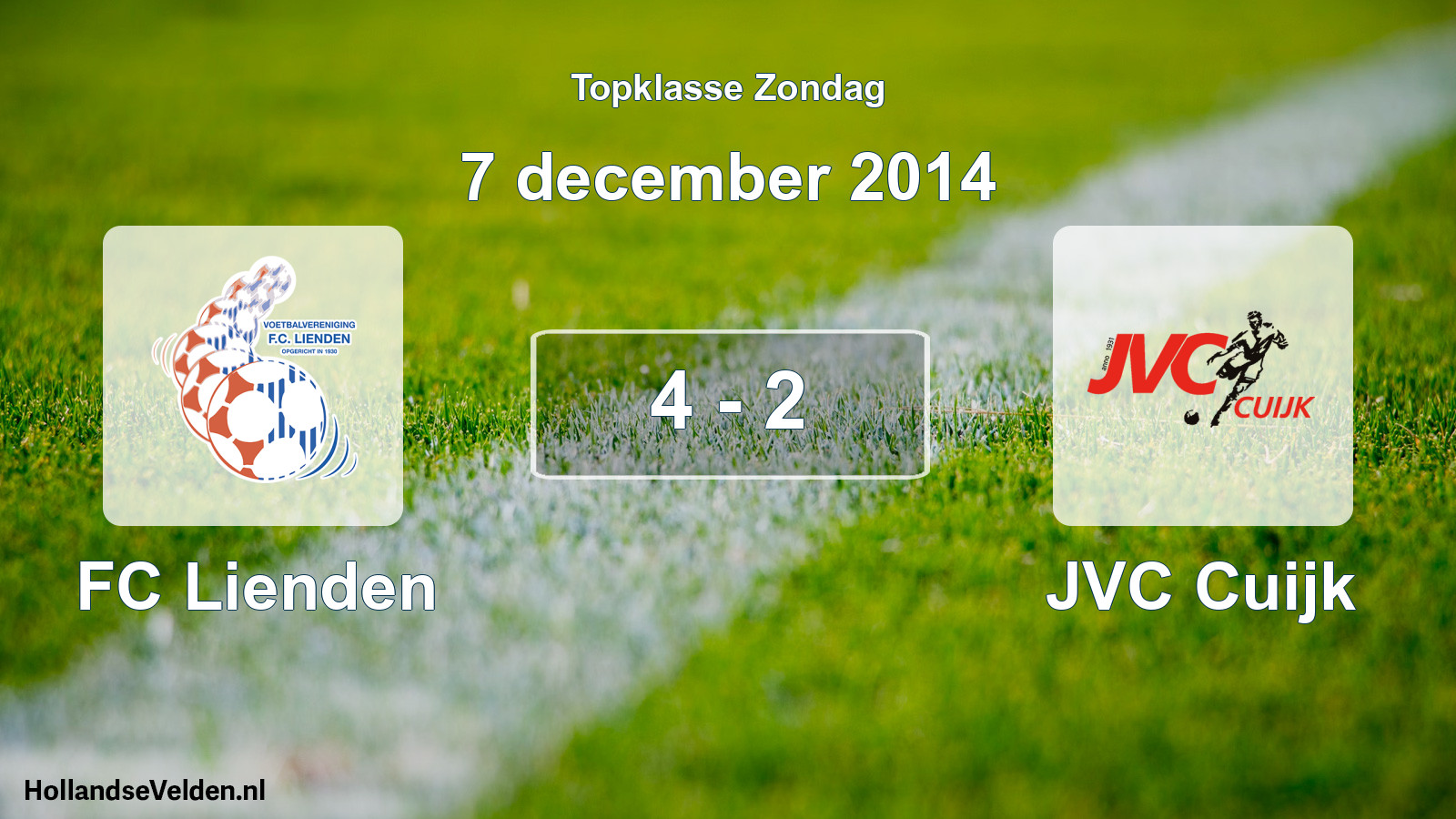 Total number of matches played: FC Lienden - JVC Cuijk 4 - 2 (7 December 2014)