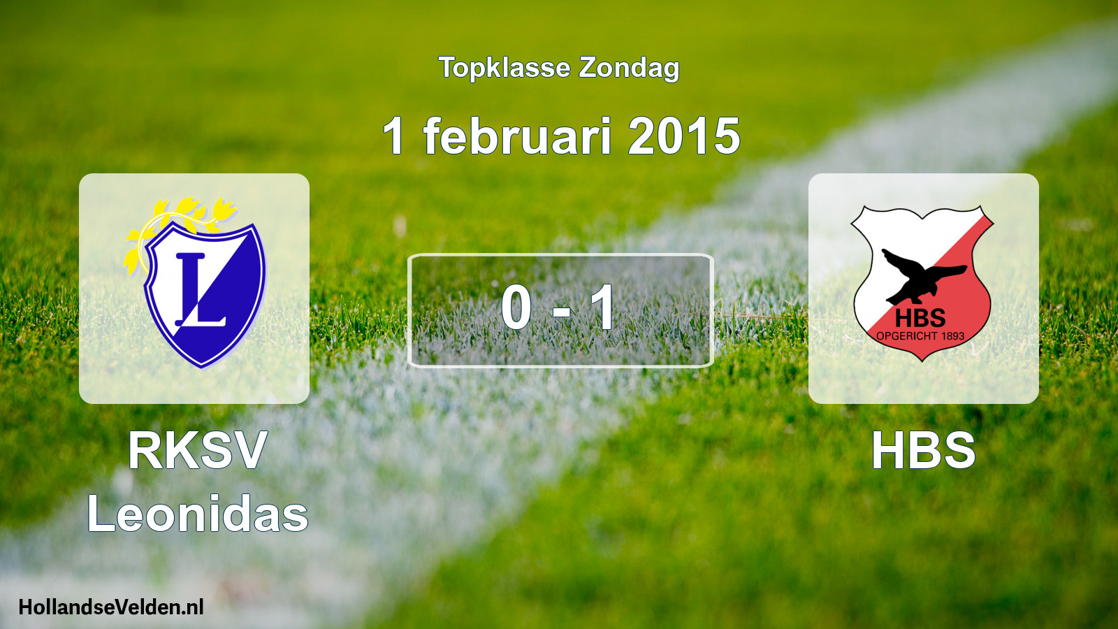 Total number of matches played: RKSV Leonidas - HBS 0 - 1 (1 February 2015)