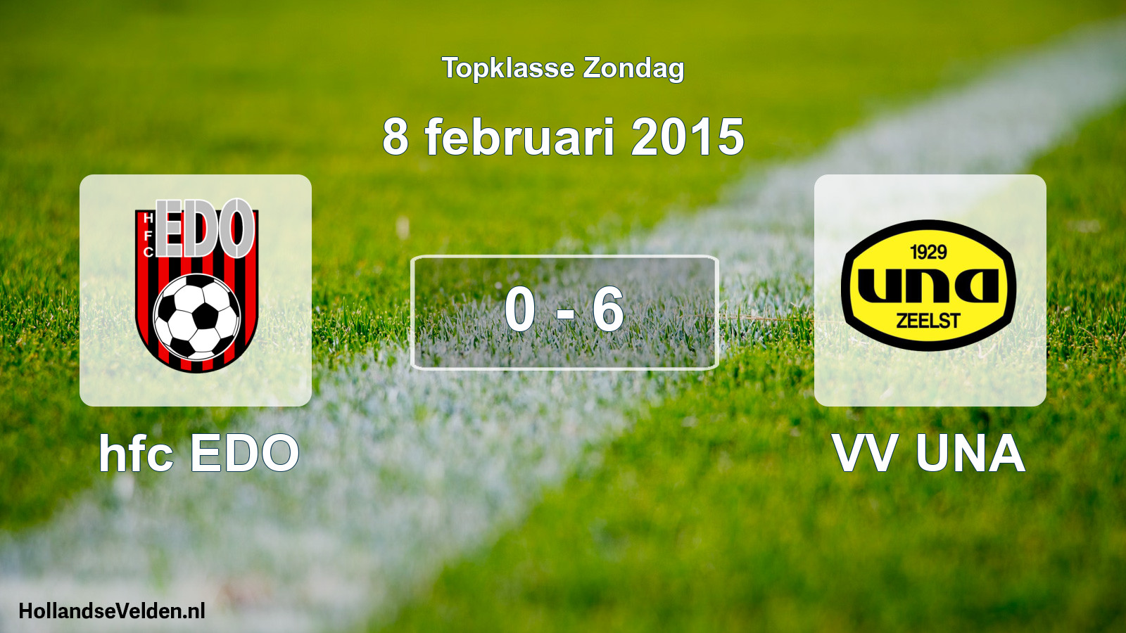 Total number of matches played: hfc EDO - VV UNA 0 - 6 (8 February 2015)