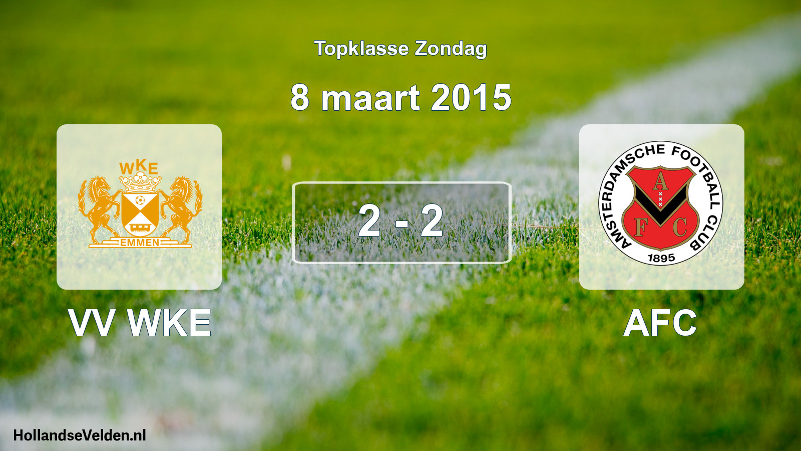 Total number of matches played: VV WKE - AFC 2 - 2 (8 March 2015)