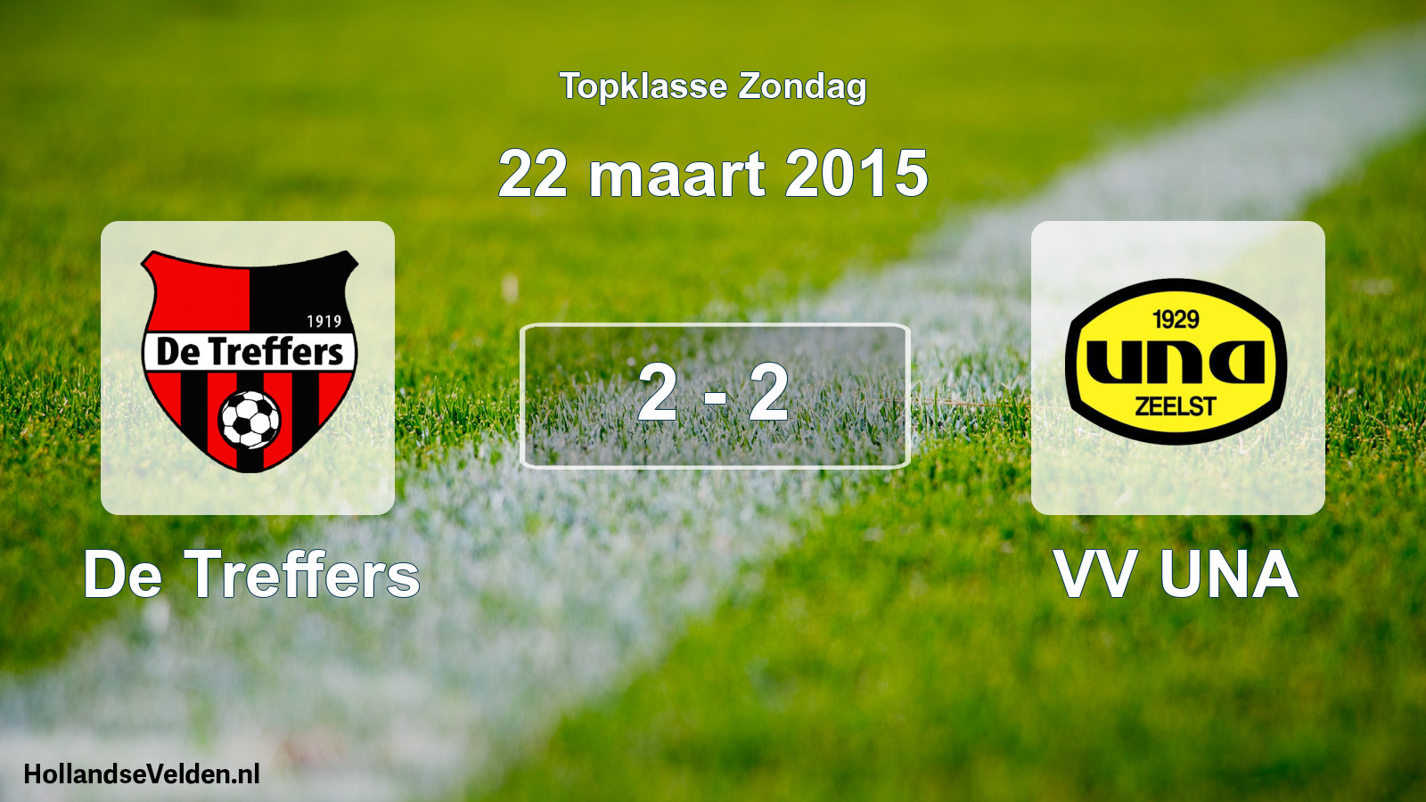 Total number of matches played: De Treffers - VV UNA 2 - 2 (22 March 2015)