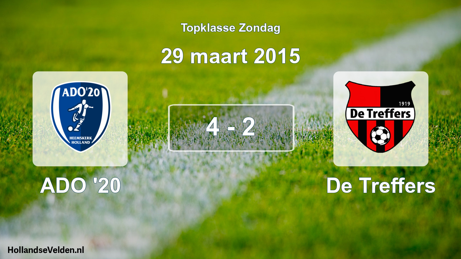 Total number of matches played: ADO '20 - De Treffers 4 - 2 (29 March 2015)