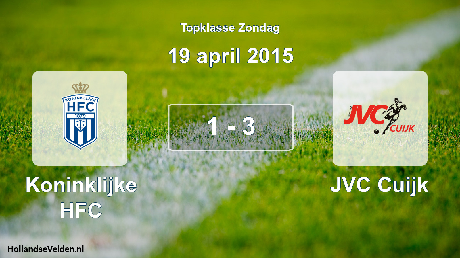 Total number of matches played: Koninklijke HFC - JVC Cuijk 1 - 3 (19 April 2015)