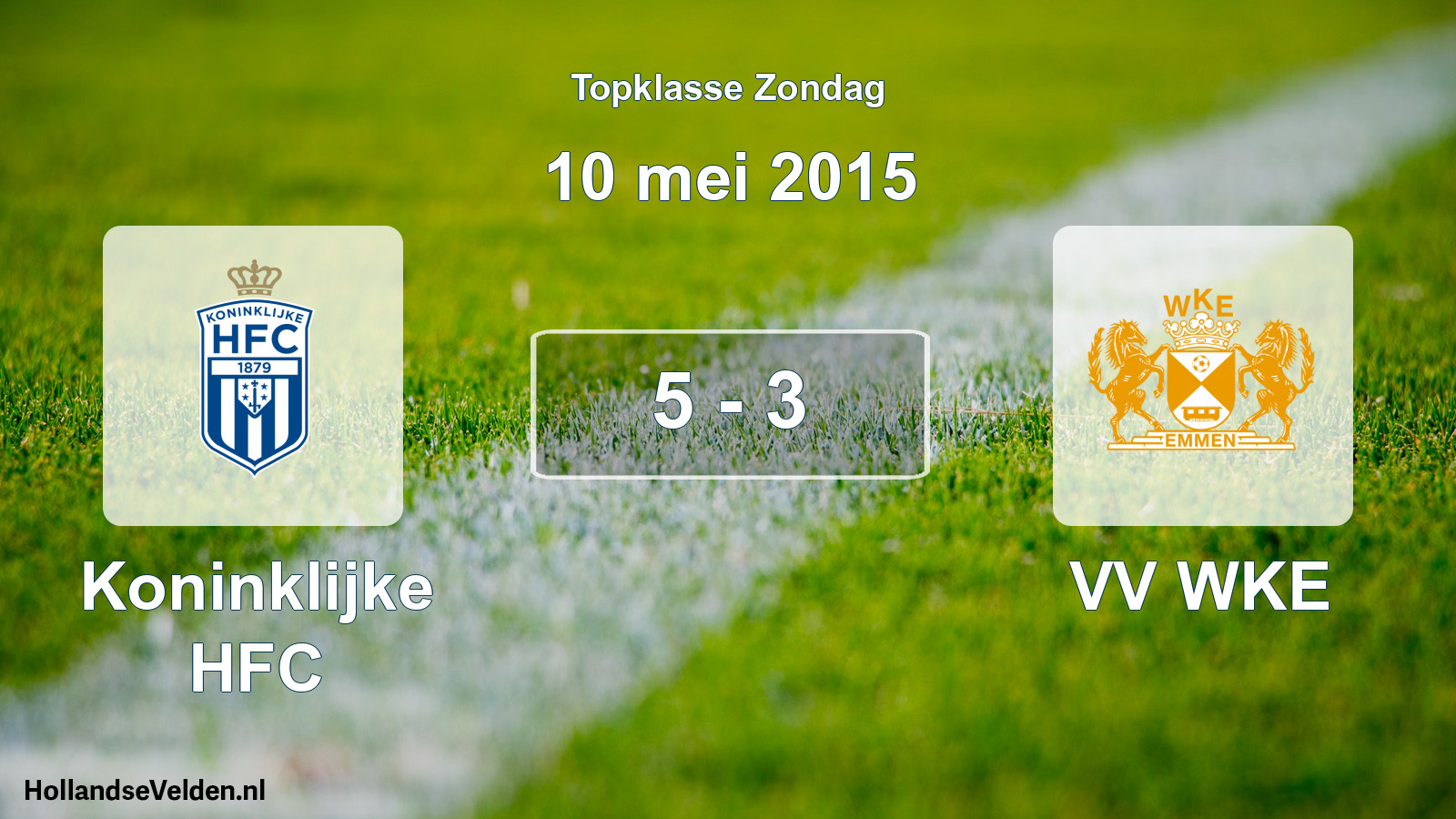 Total number of matches played: Koninklijke HFC - VV WKE 5 - 3 (10 May 2015)