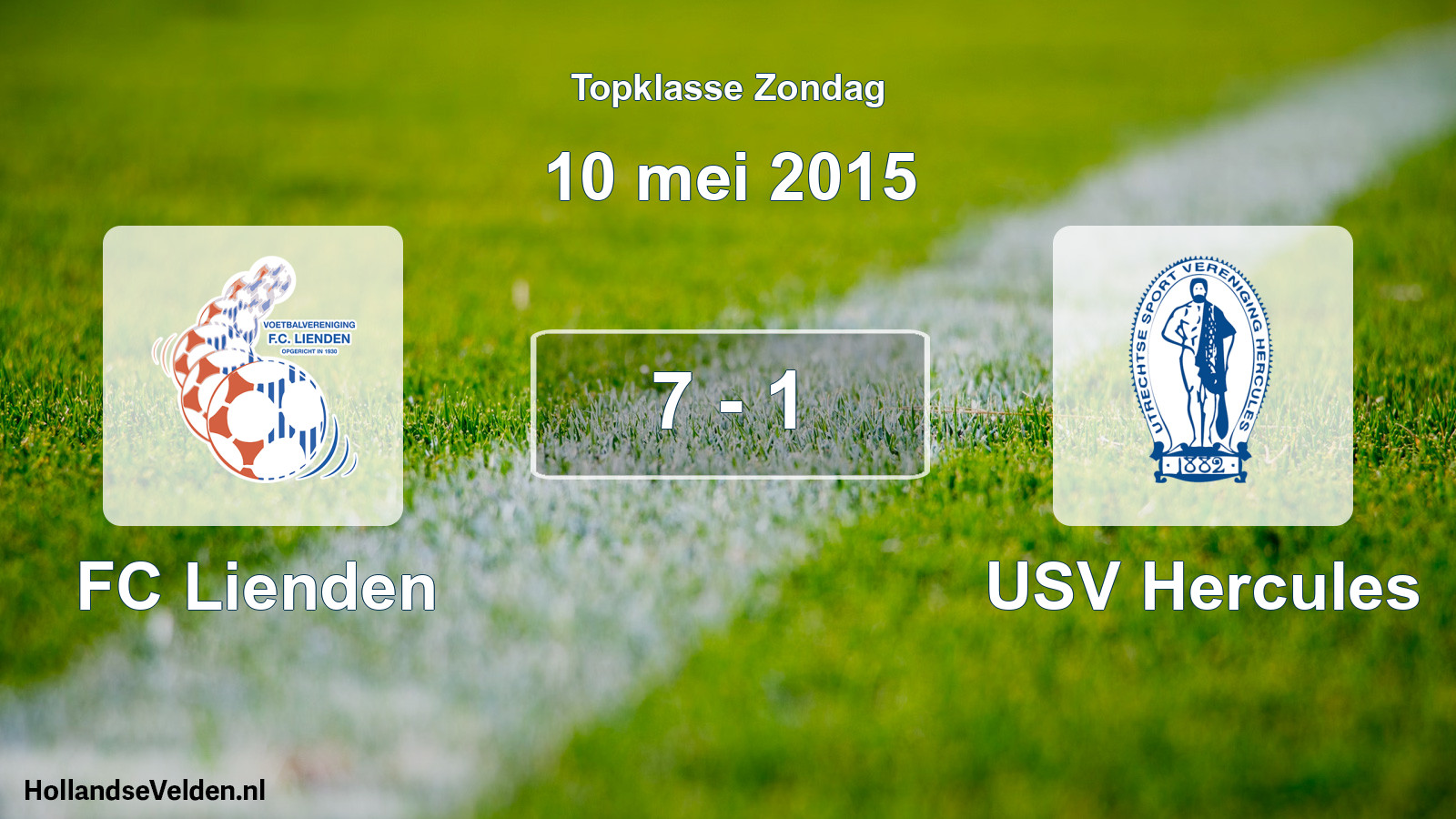 Total number of matches played: FC Lienden - USV Hercules 7 - 1 (10 May 2015)
