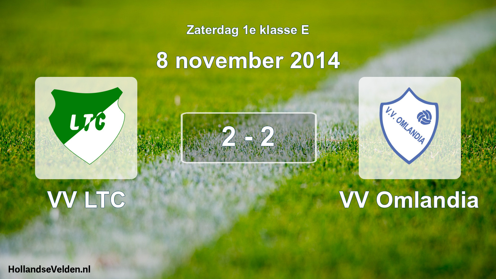 Total number of matches played: VV LTC - VV Omlandia 2 - 2 (8 November 2014)