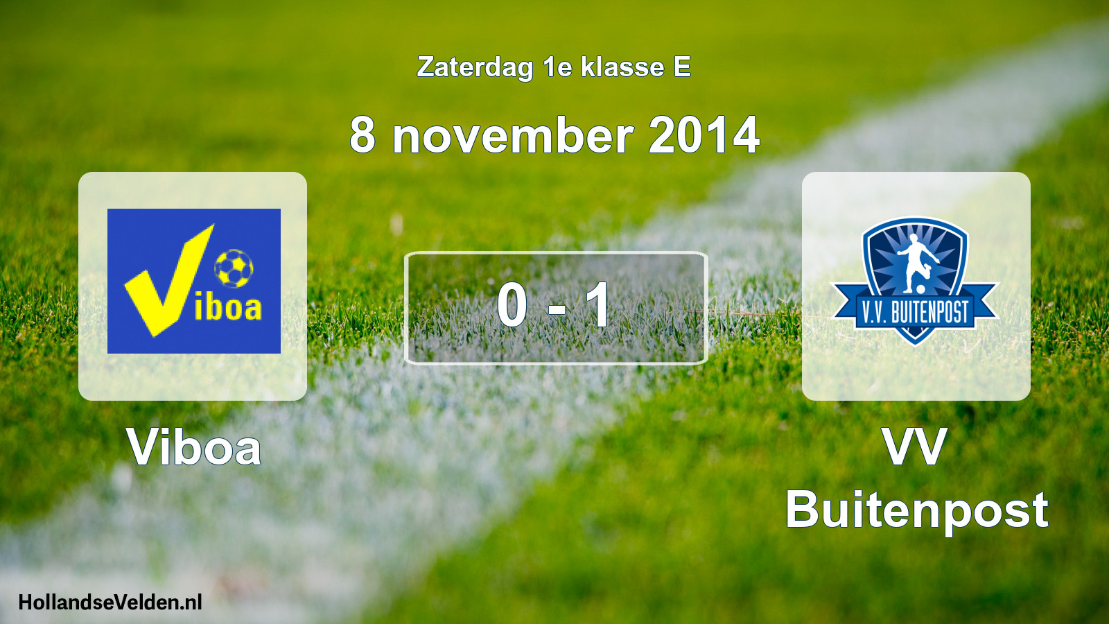 Total number of matches played: Viboa - VV Buitenpost 0 - 1 (8 November 2014)