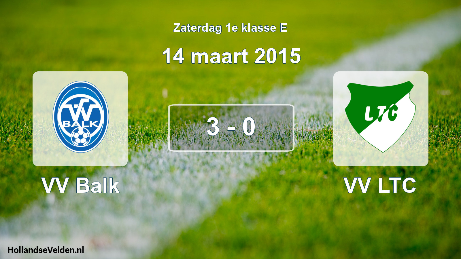 Total number of matches played: VV Balk - VV LTC 3 - 0 (14 March 2015)