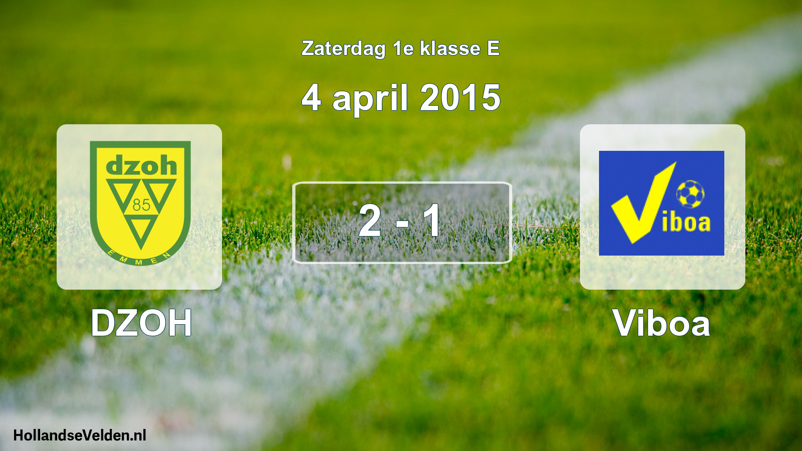 Total number of matches played: DZOH - Viboa 2 - 1 (4 April 2015)