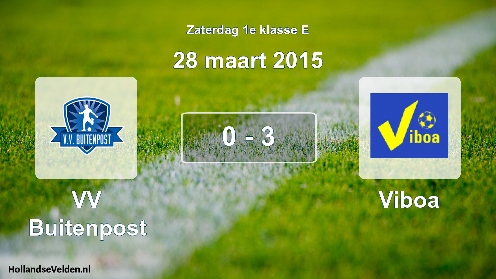 Total number of matches played: VV Buitenpost - Viboa 0 - 3 (28 March 2015)