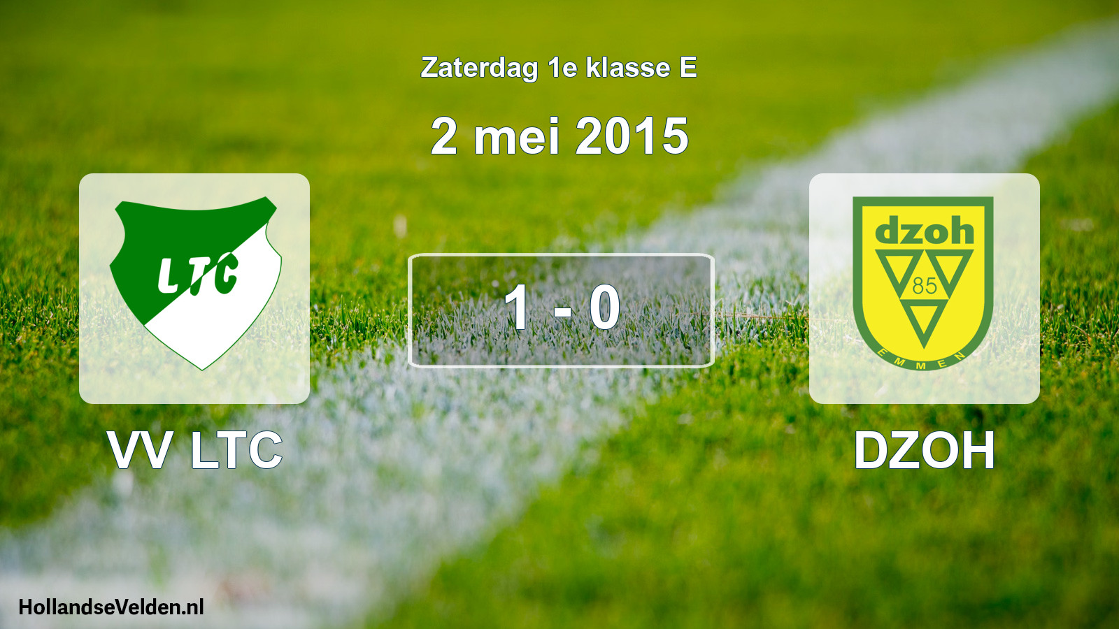 Total number of matches played: VV LTC - DZOH 1 - 0 (2 May 2015)