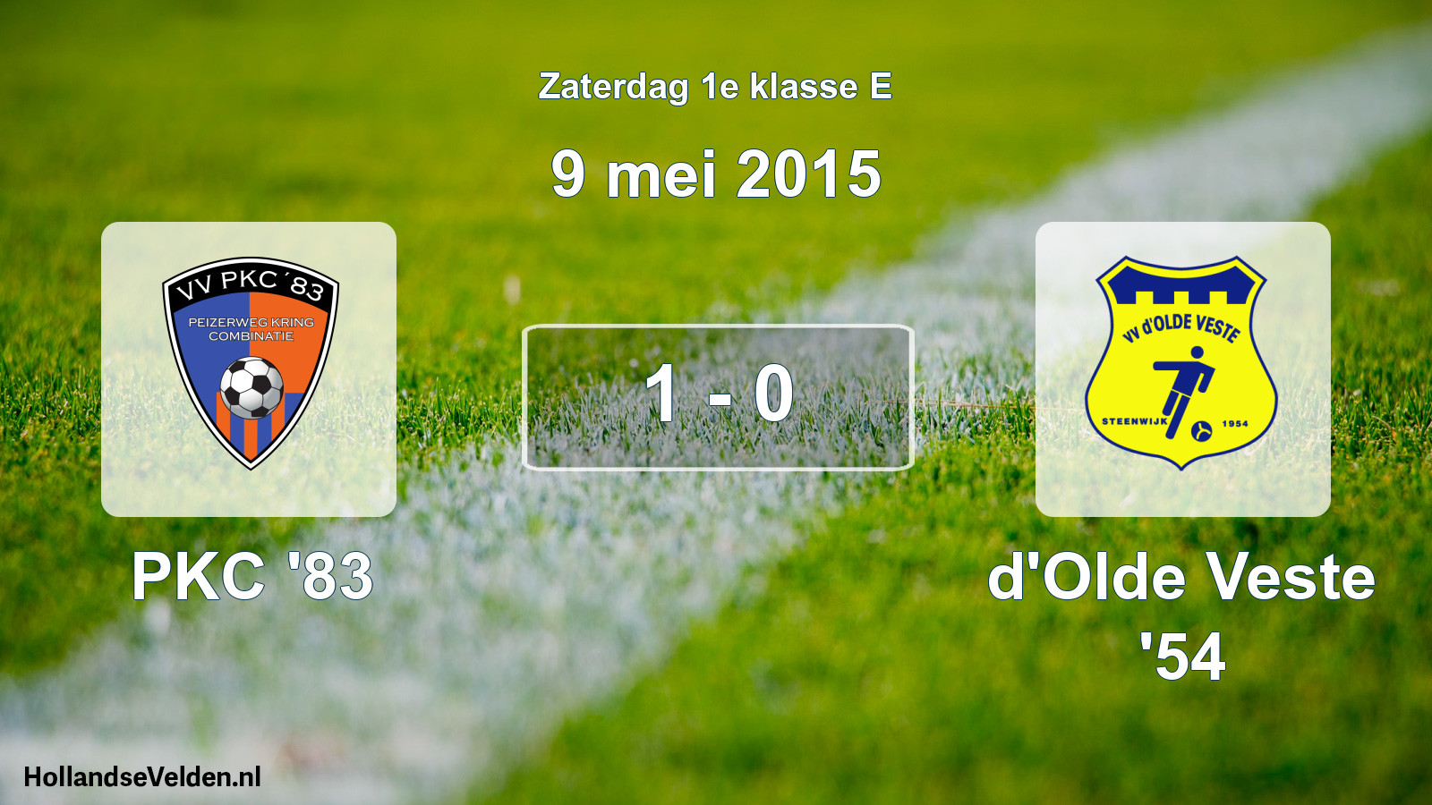 Total number of matches played: PKC '83 - d'Olde Veste '54 1 - 0 (9 May 2015)