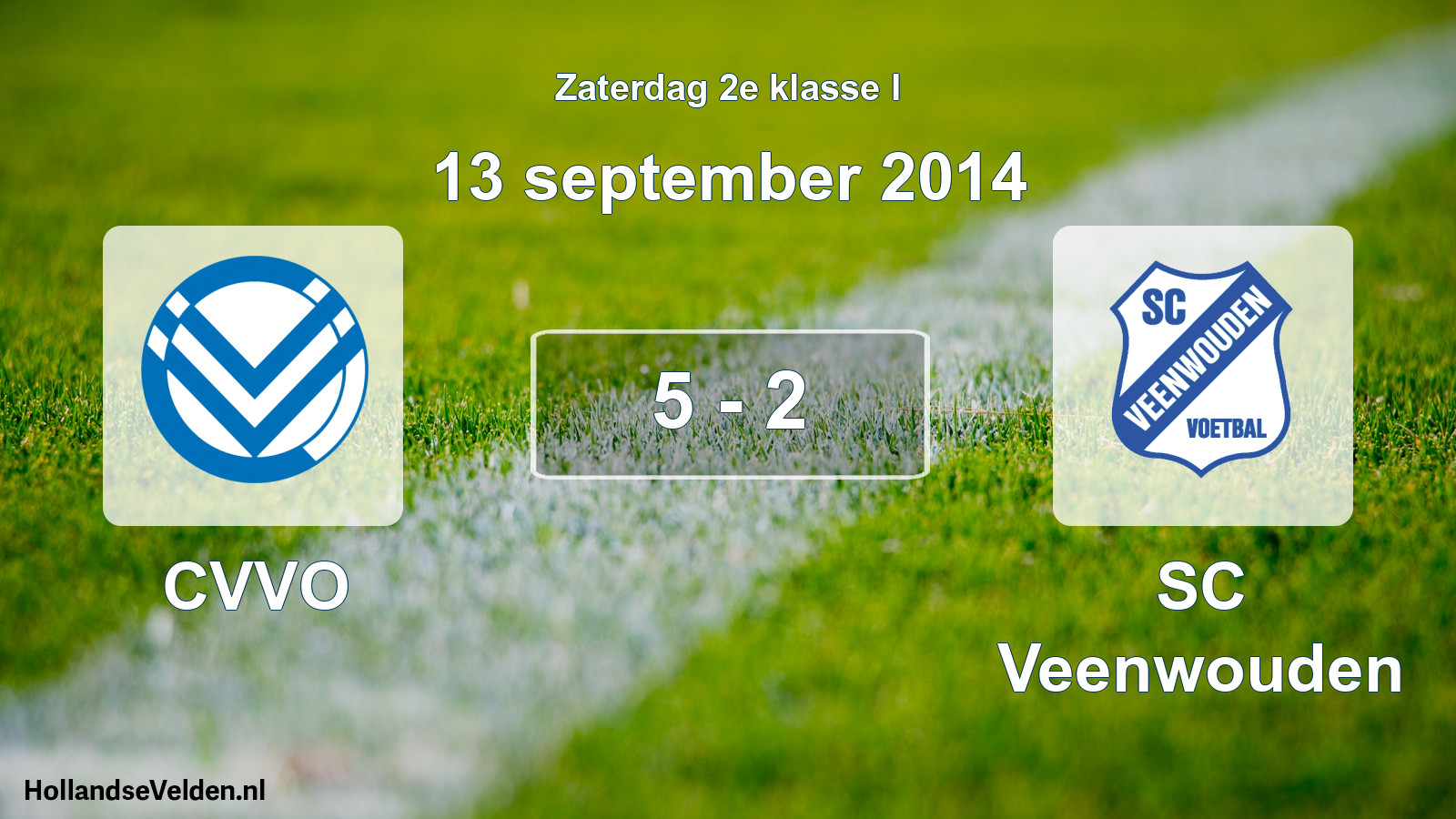 Total number of matches played: CVVO - SC Veenwouden 5 - 2 (13 September 2014)