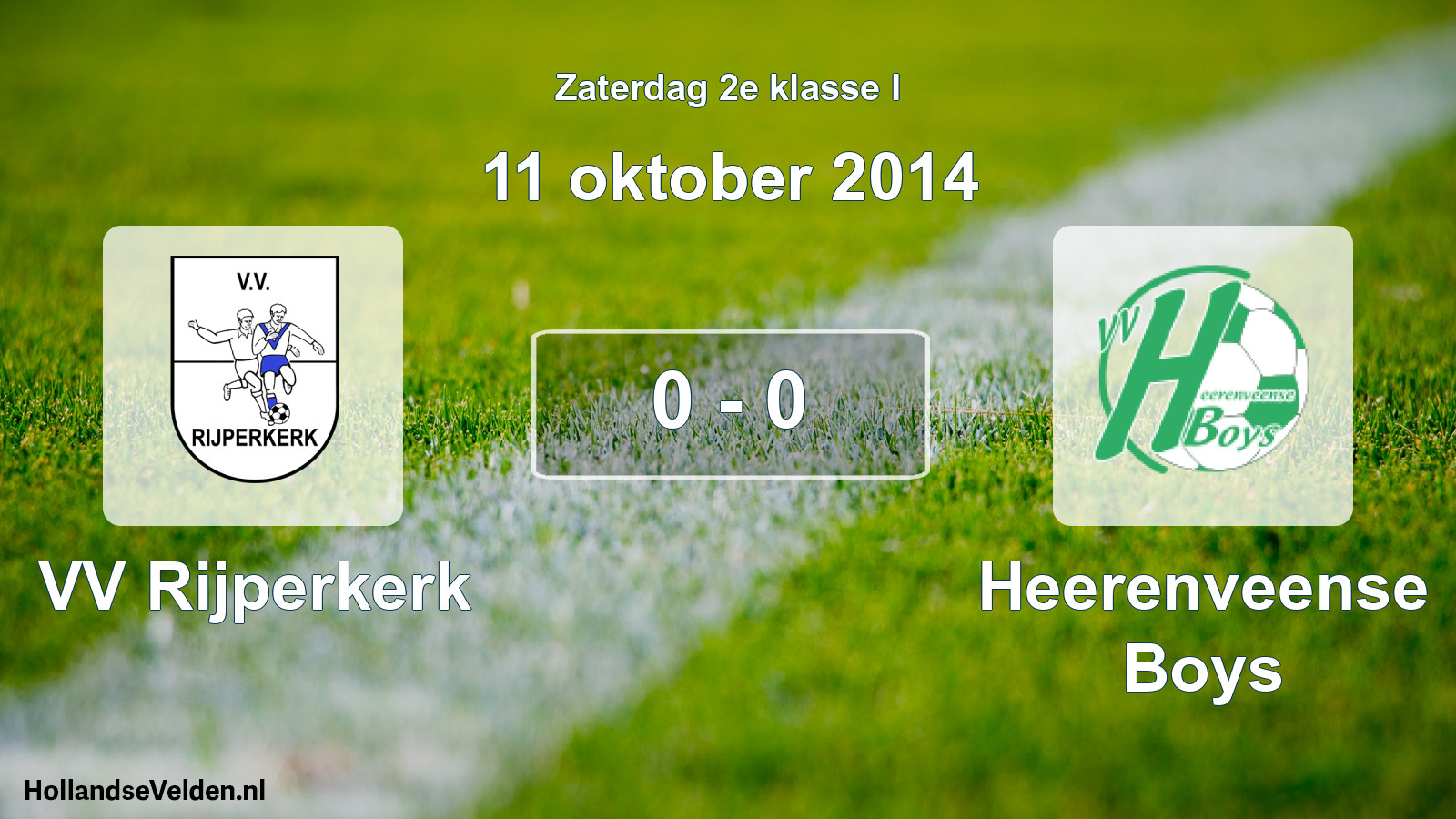 Total number of matches played: VV Rijperkerk - Heerenveense Boys 0 - 0 (11 October 2014)