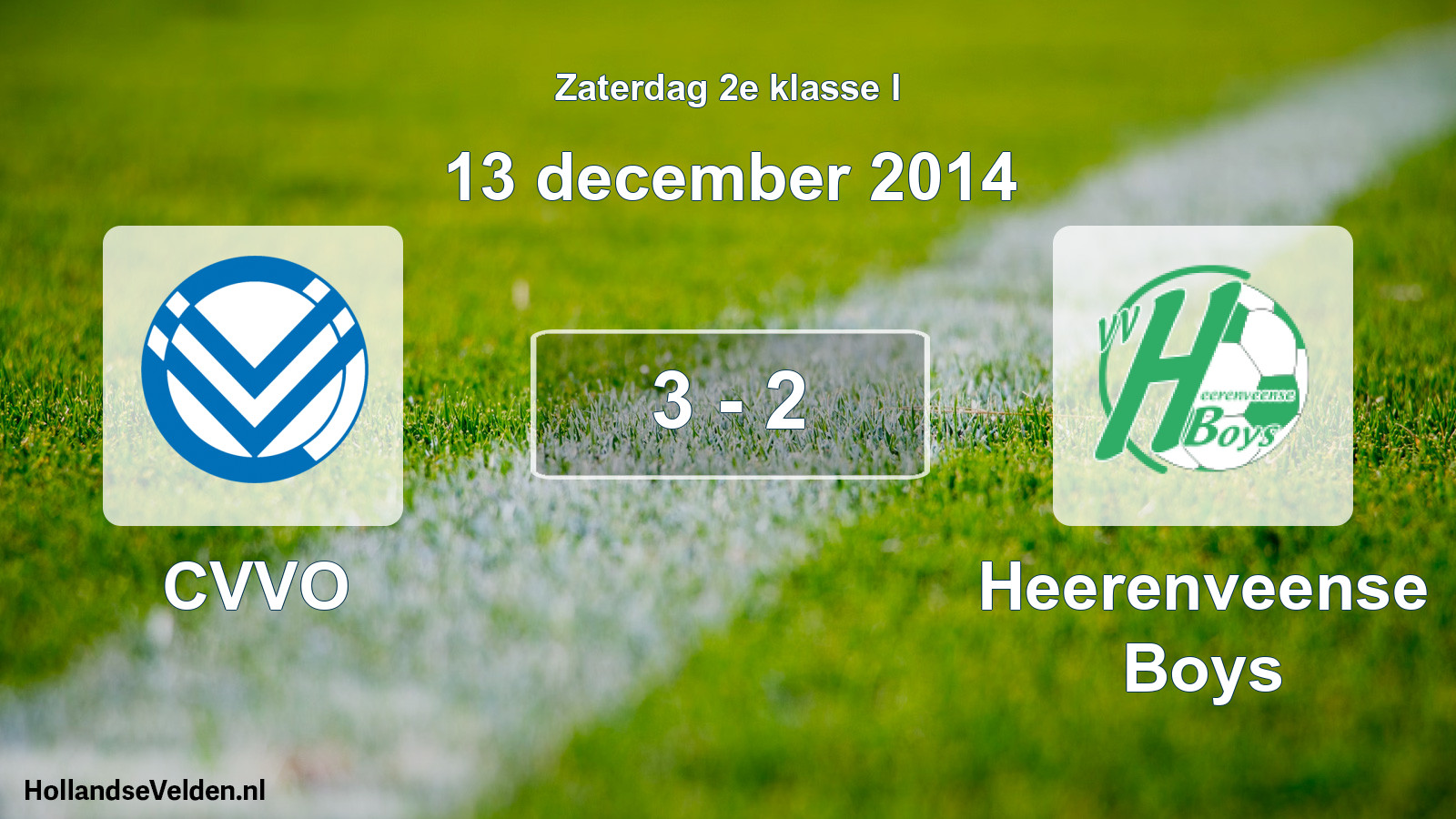 Total number of matches played: CVVO - Heerenveense Boys 3 - 2 (13 December 2014)