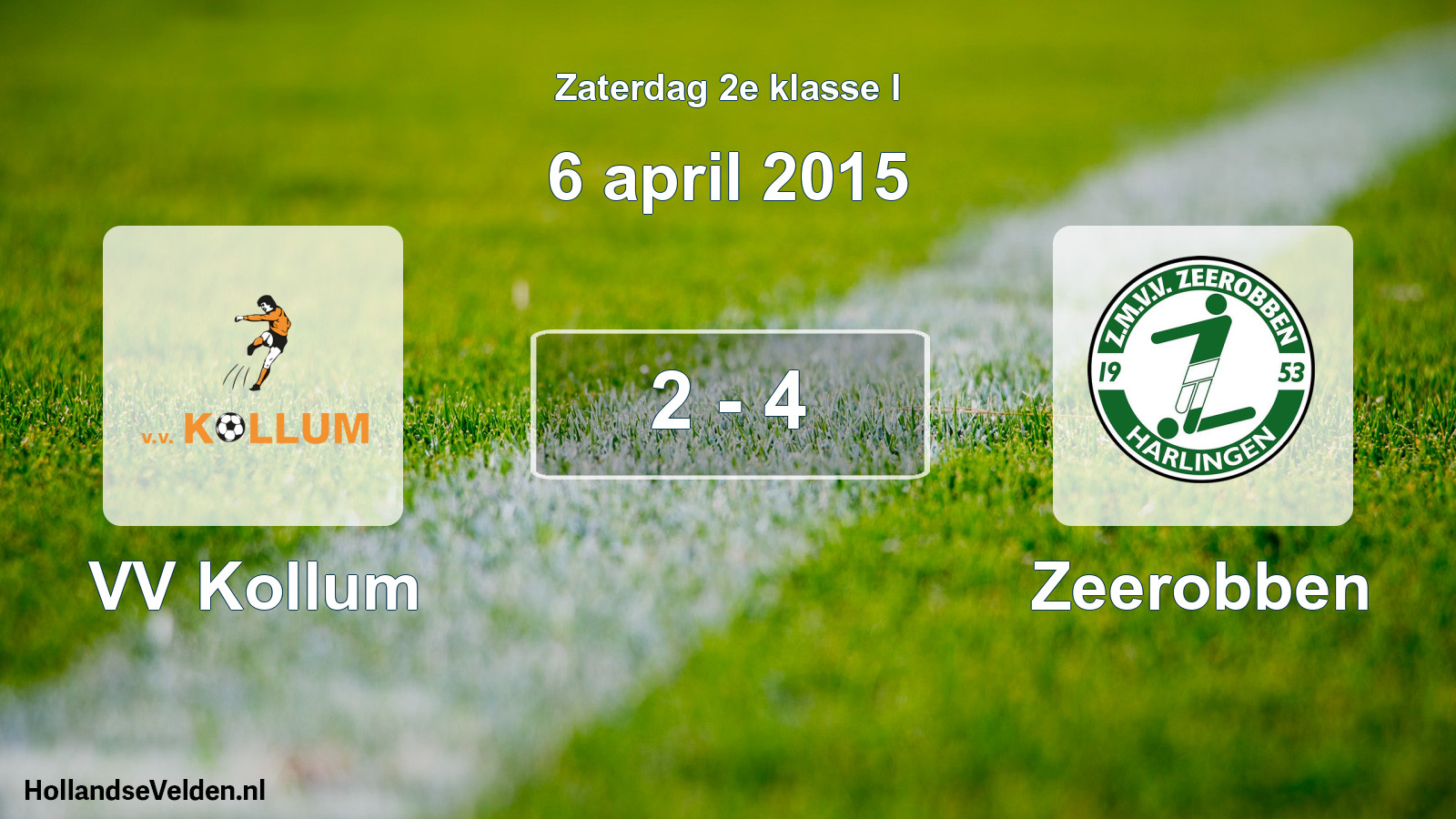 Total number of matches played: VV Kollum - Zeerobben 2 - 4 (6 April 2015)