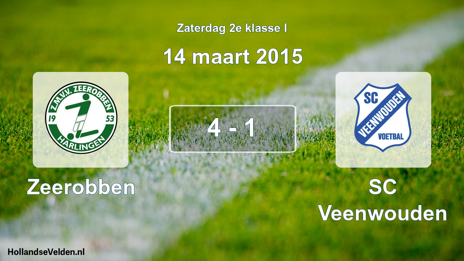 Total number of matches played: Zeerobben - SC Veenwouden 4 - 1 (14 March 2015)