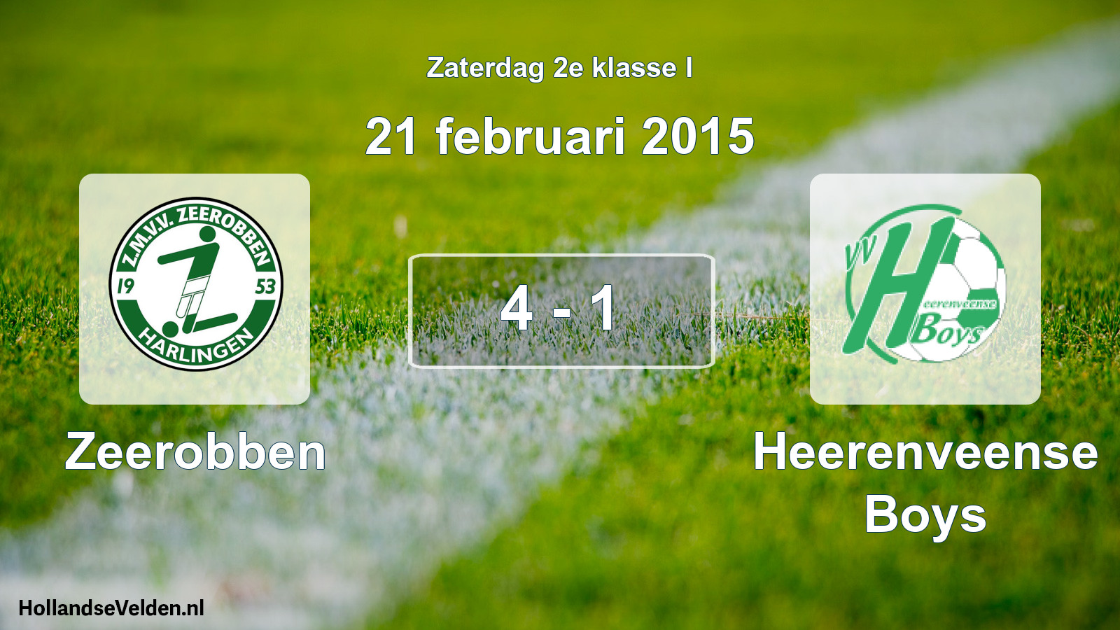 Total number of matches played: Zeerobben - Heerenveense Boys 4 - 1 (21 February 2015)