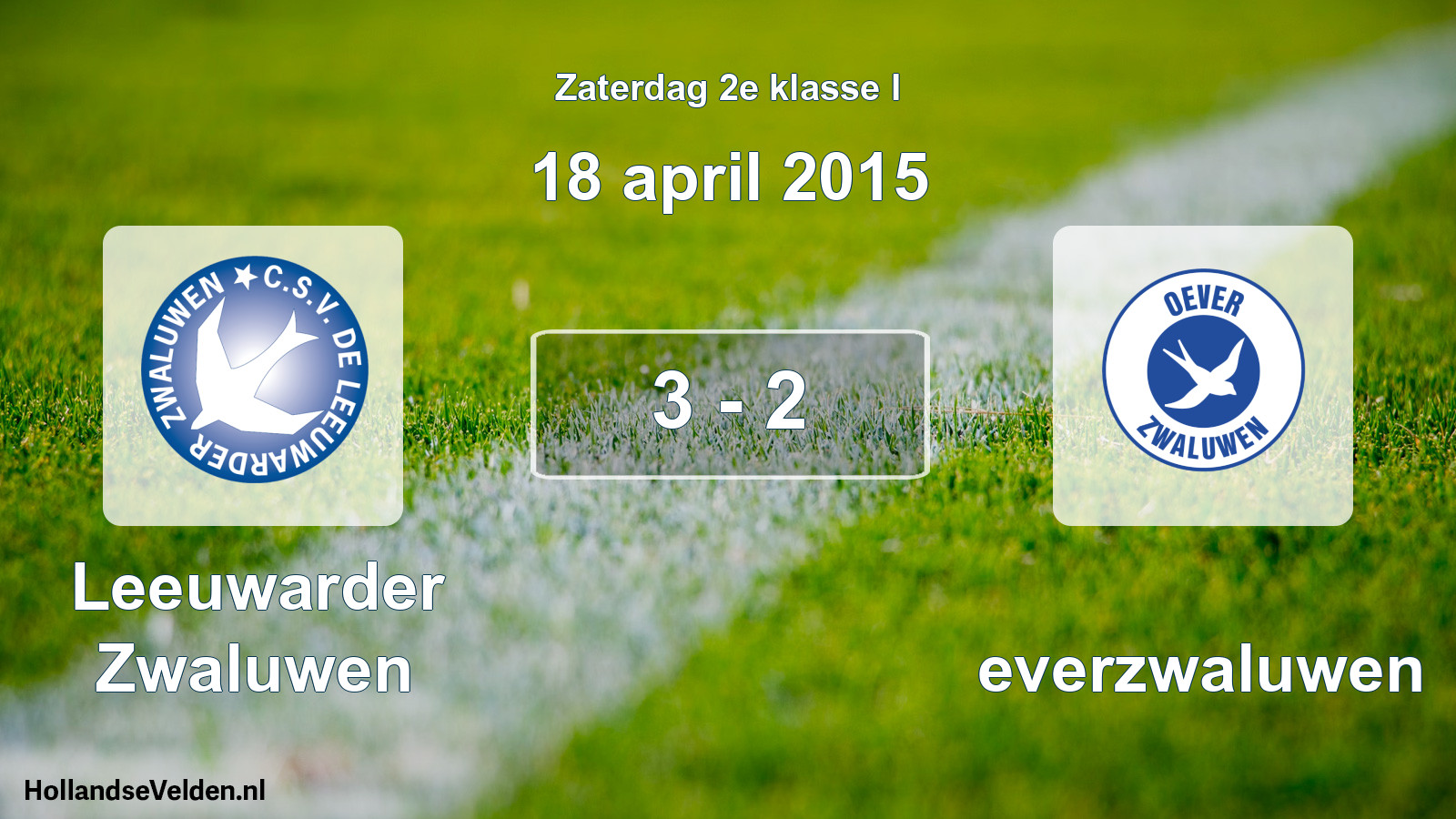 Total number of matches played: Leeuwarder Zwaluwen - Oeverzwaluwen 3 - 2 (18 April 2015)
