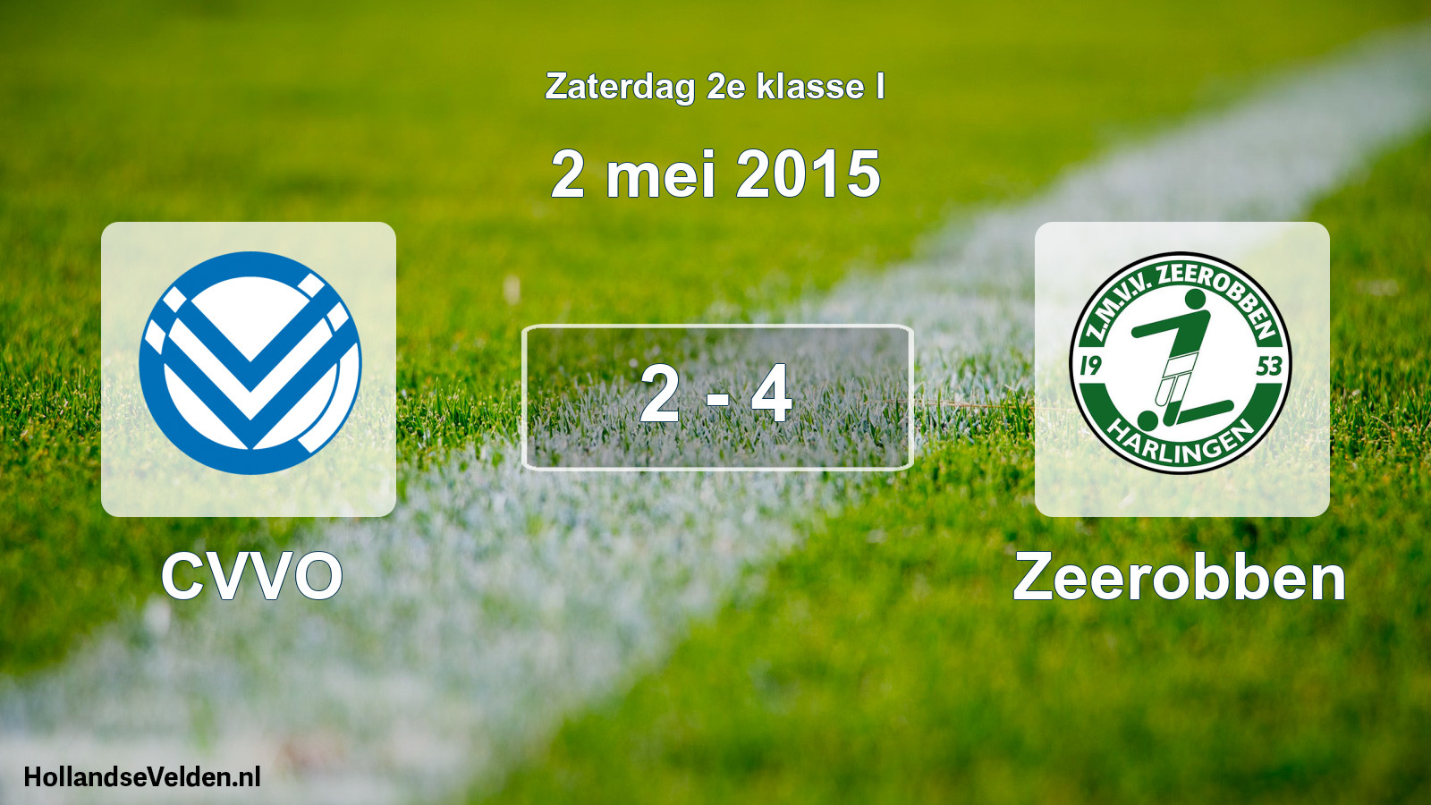 Total number of matches played: CVVO - Zeerobben 2 - 4 (2 May 2015)