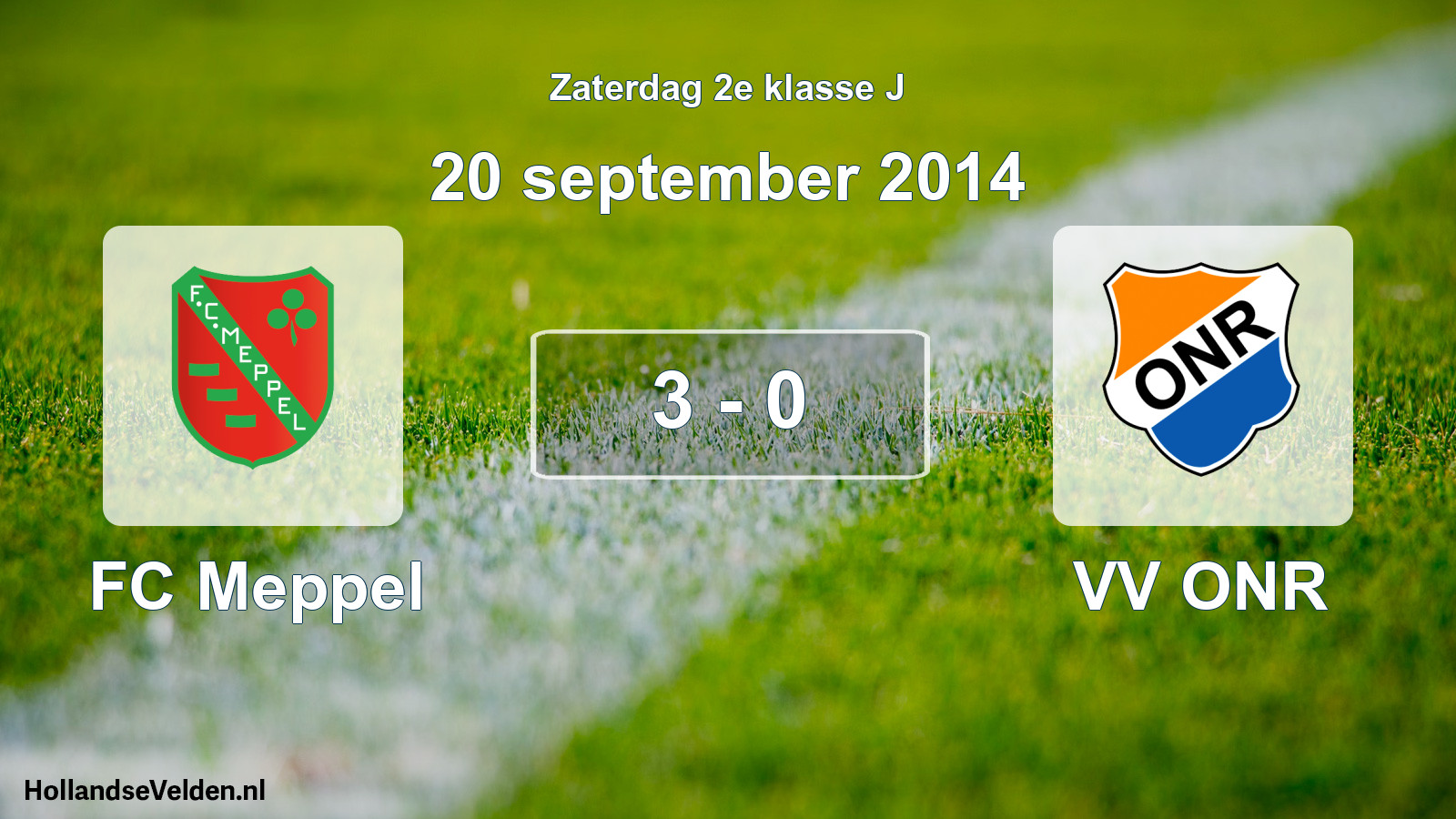Total number of matches played: FC Meppel - VV ONR 3 - 0 (20 September 2014)