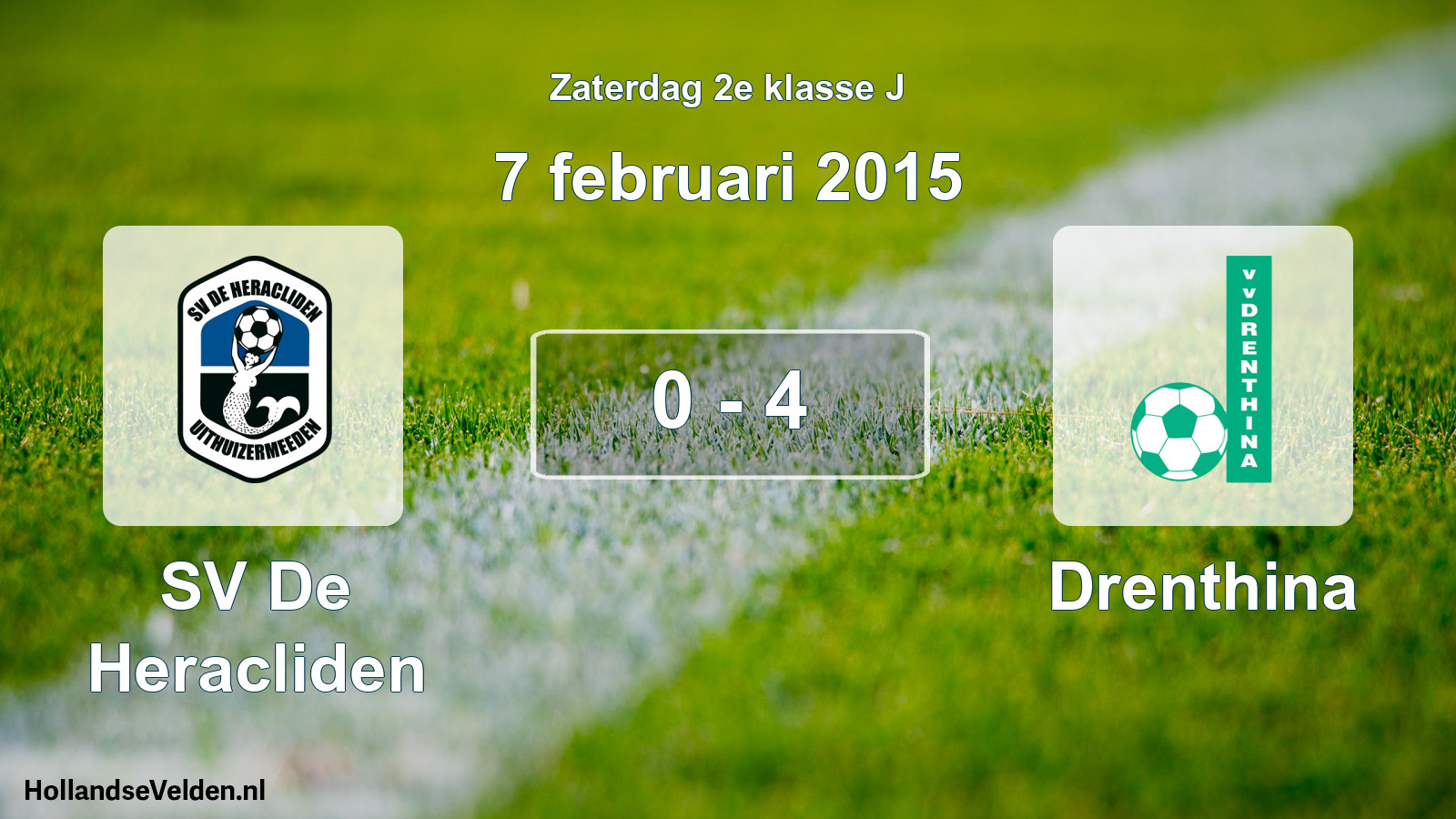 Total number of matches played: SV De Heracliden - Drenthina 0 - 4 (7 February 2015)
