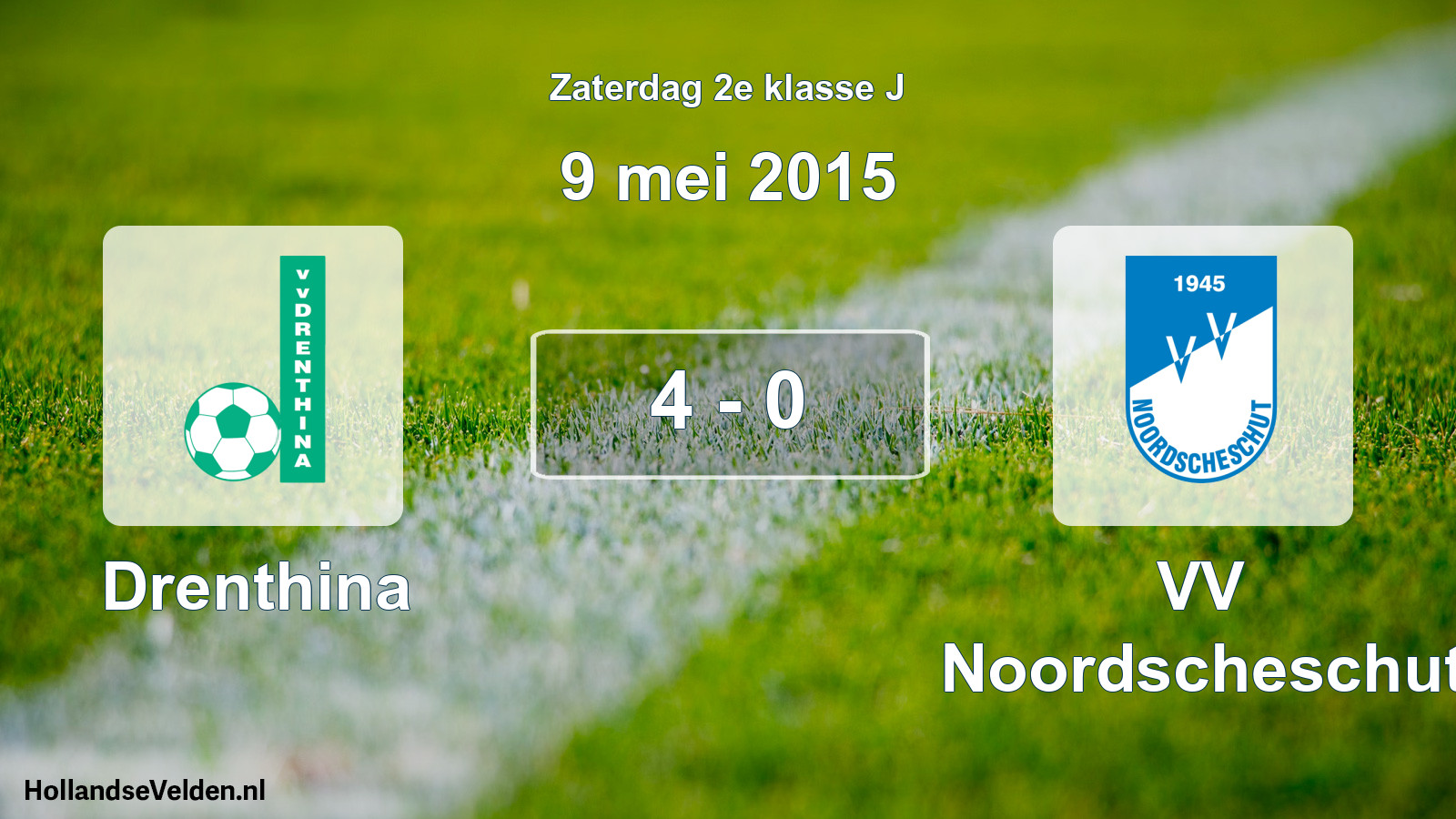 Total number of matches played: Drenthina - VV Noordscheschut 4 - 0 (9 May 2015)