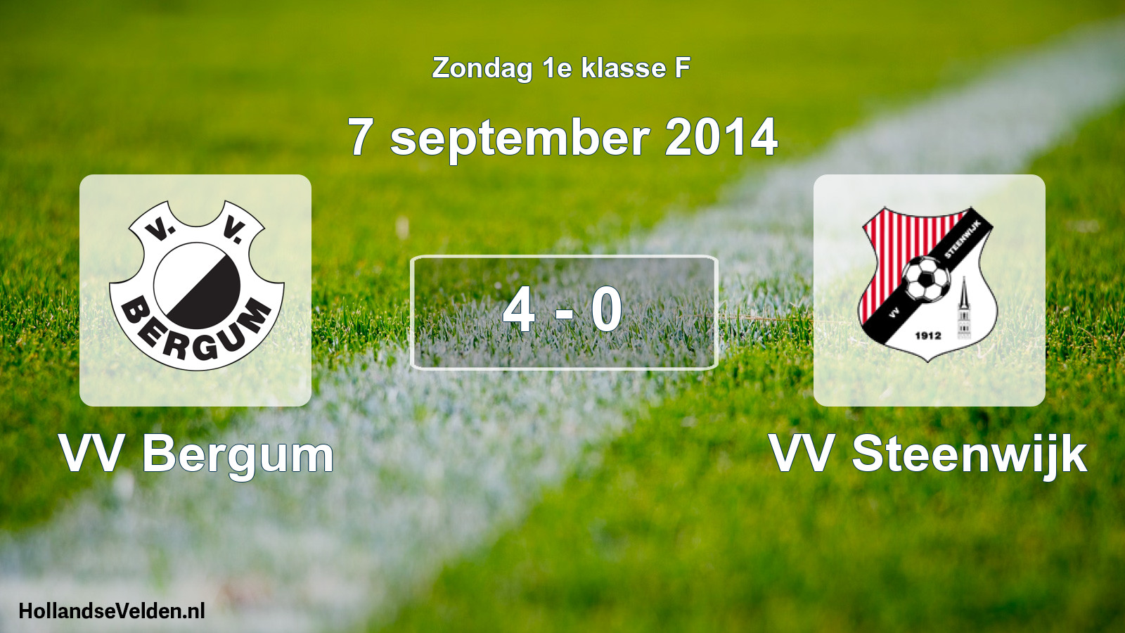 Total number of matches played: VV Bergum - VV Steenwijk 4 - 0 (7 September 2014)