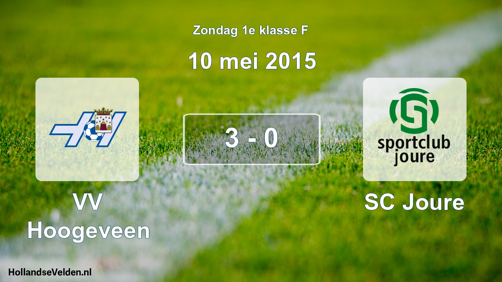 Total number of matches played: VV Hoogeveen - SC Joure 3 - 0 (10 May 2015)
