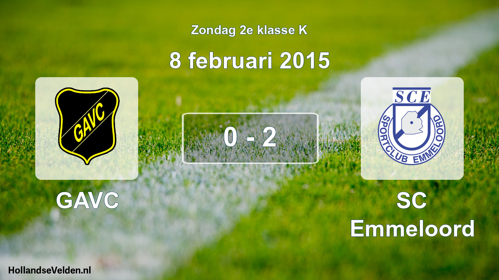 Total number of matches played: GAVC - SC Emmeloord 0 - 2 (8 February 2015)