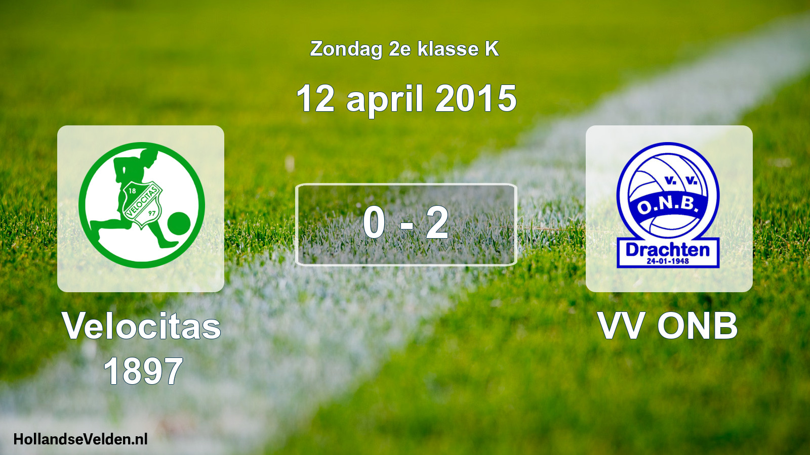 Total number of matches played: Velocitas 1897 - VV ONB 0 - 2 (12 April 2015)