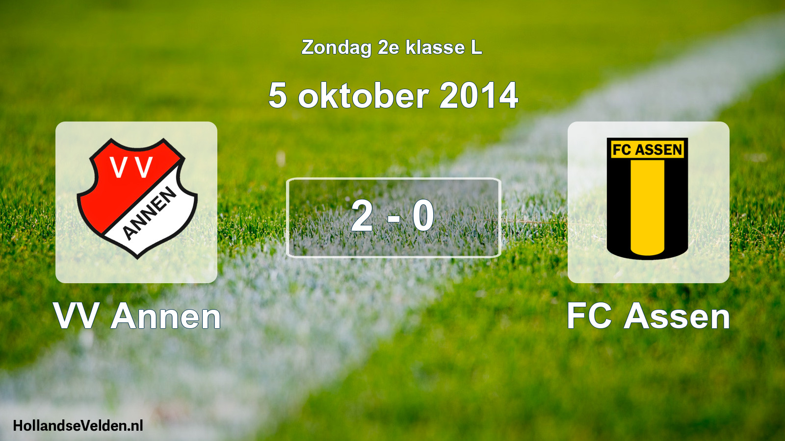 Total number of matches played: VV Annen - FC Assen 2 - 0 (5 October 2014)