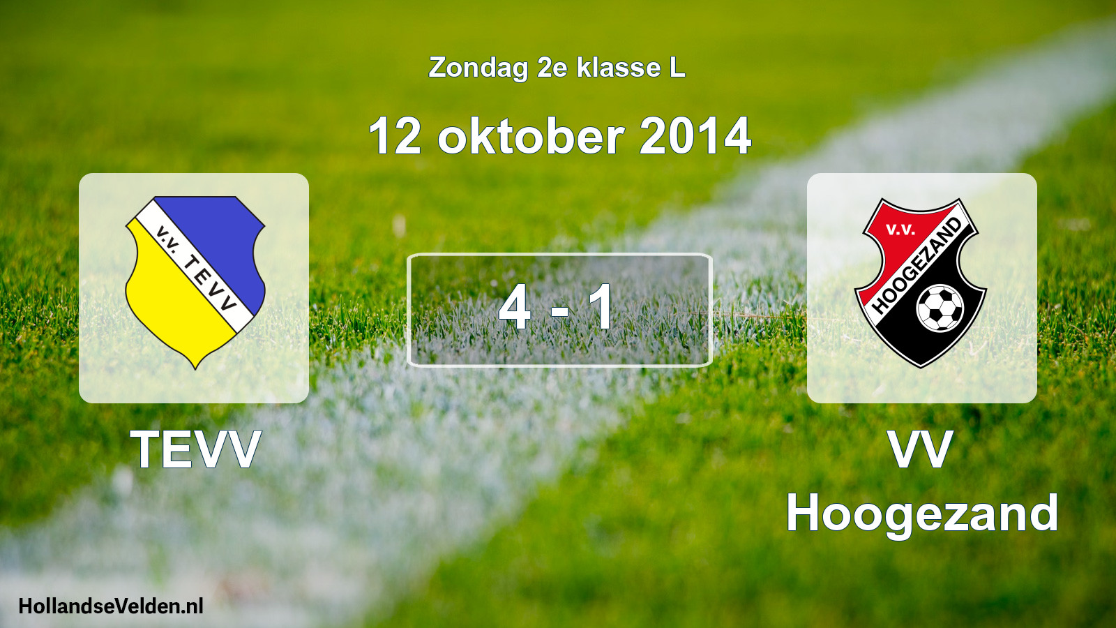 Total number of matches played: TEVV - VV Hoogezand 4 - 1 (12 October 2014)