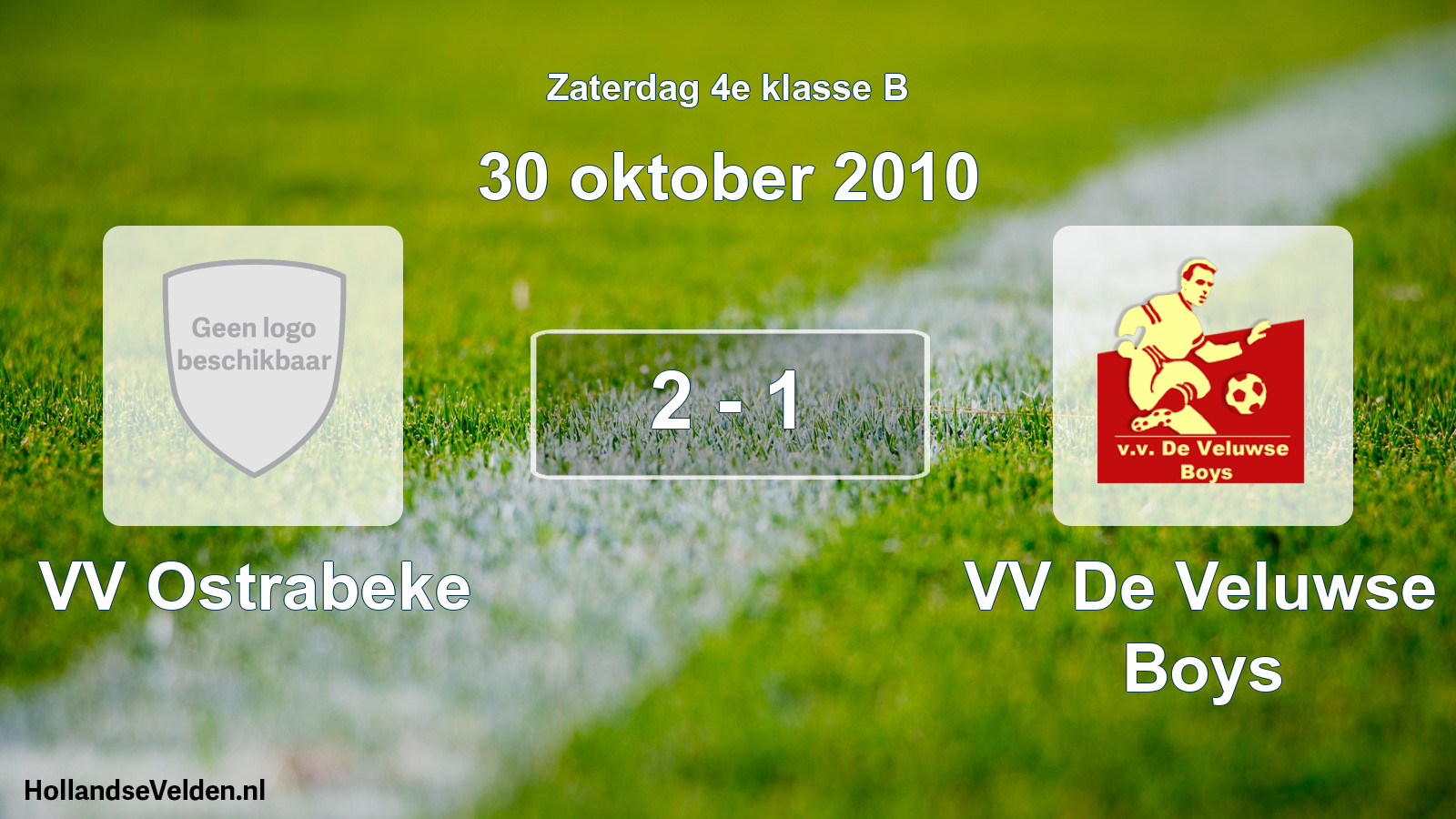 Total number of matches played: VV Ostrabeke - VV De Veluwse Boys 2 - 1 (30 October 2010)