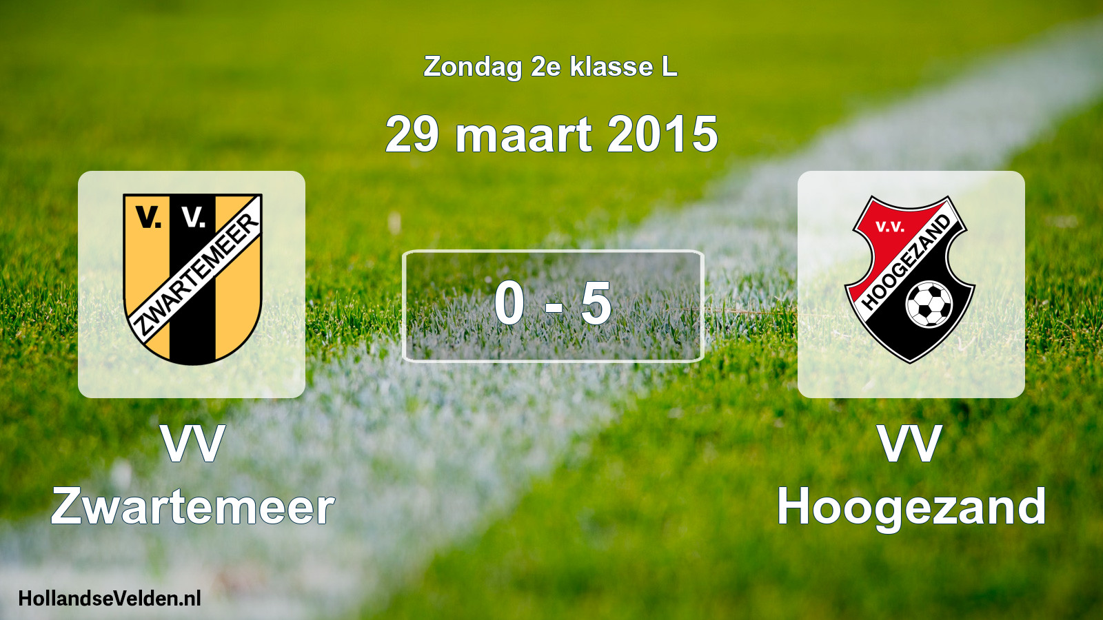 Total number of matches played: VV Zwartemeer - VV Hoogezand 0 - 5 (29 March 2015)