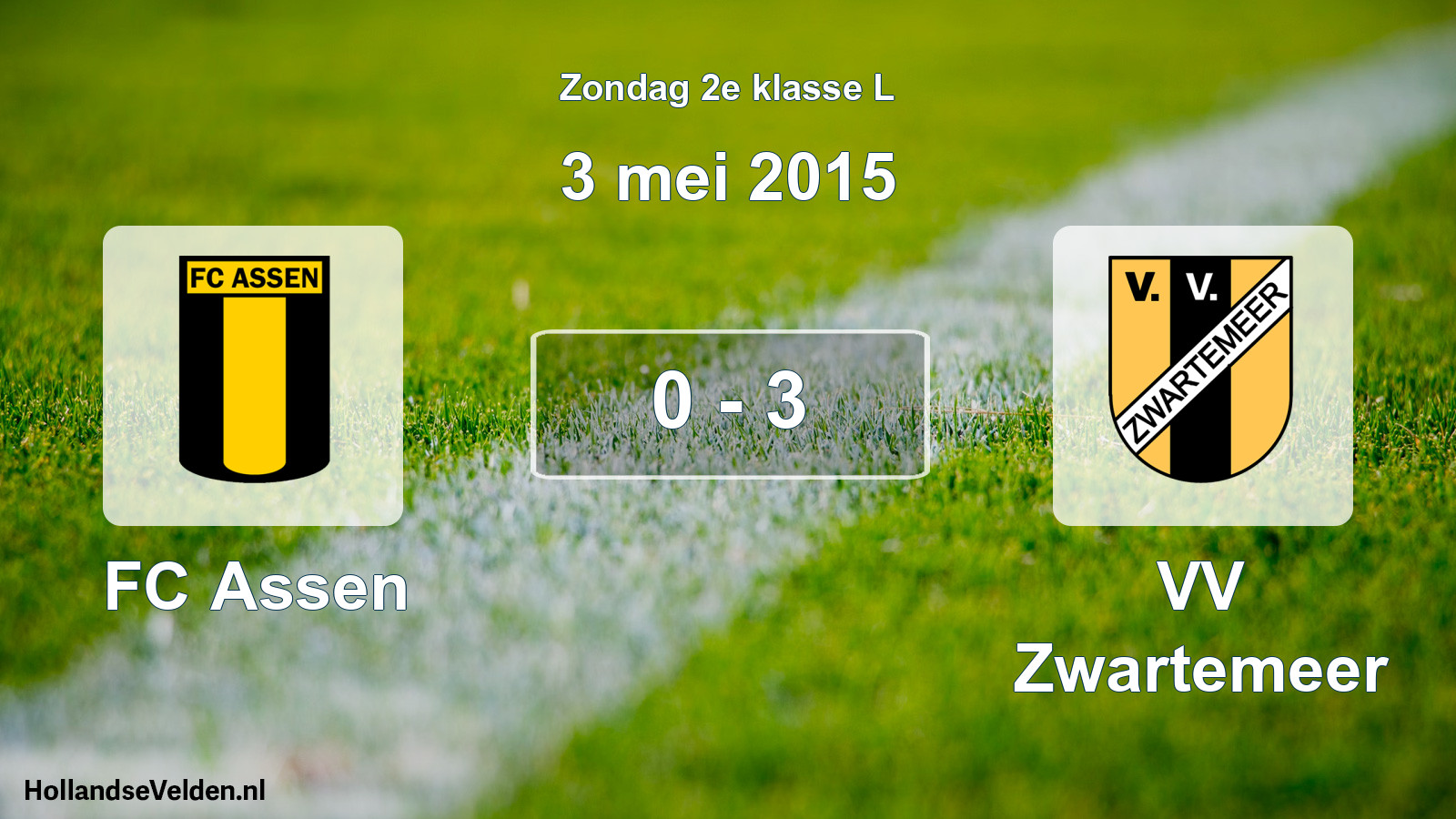 Total number of matches played: FC Assen - VV Zwartemeer 0 - 3 (3 May 2015)