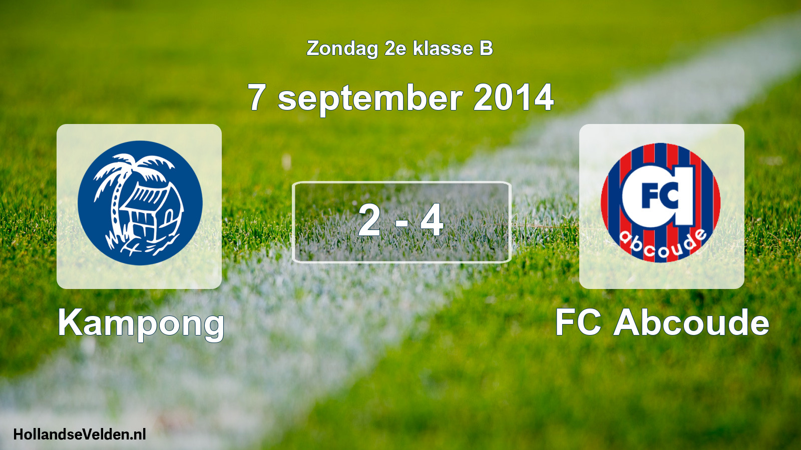Total number of matches played: Kampong - FC Abcoude 2 - 4 (7 September 2014)