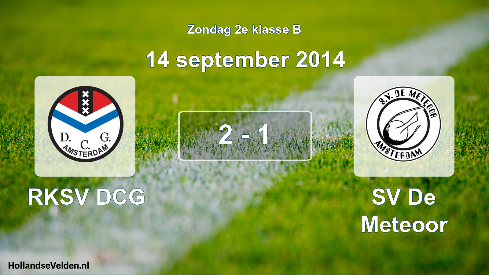 Total number of matches played: RKSV DCG - SV De Meteoor 2 - 1 (14 September 2014)