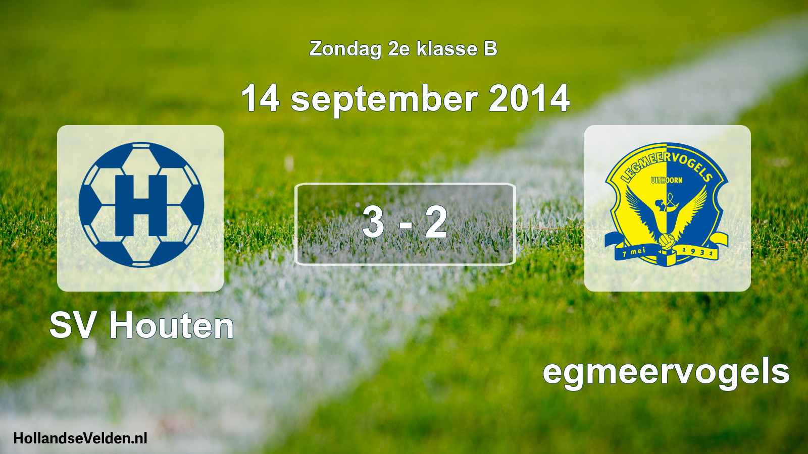 Total number of matches played: SV Houten - Legmeervogels 3 - 2 (14 September 2014)