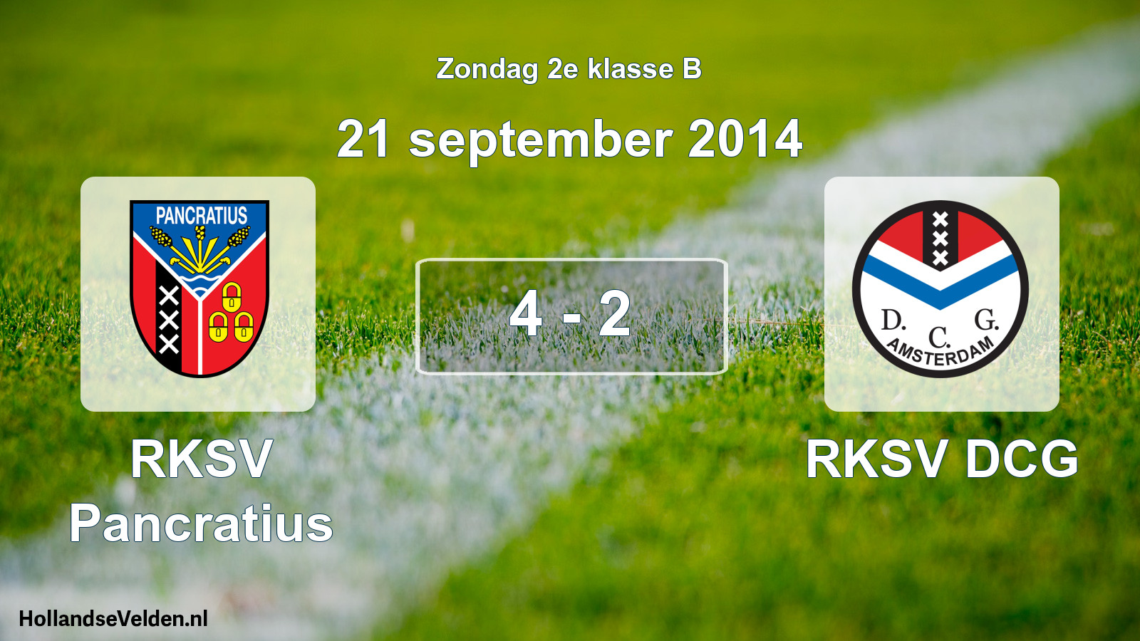 Total number of matches played: RKSV Pancratius - RKSV DCG 4 - 2 (21 September 2014)