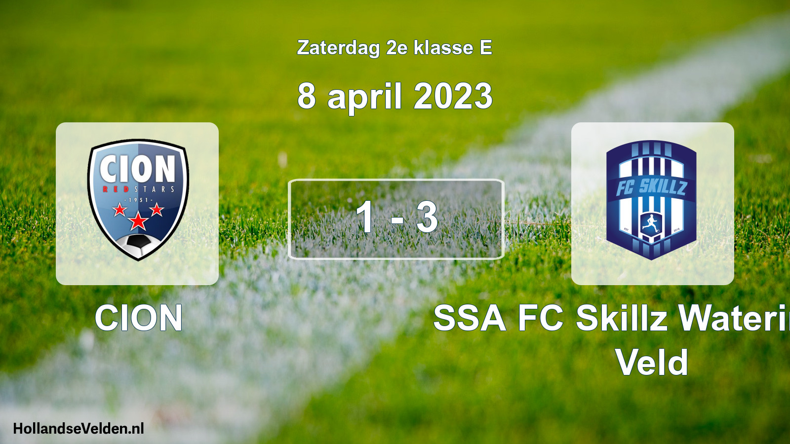 Total number of matches played: CION - SSA FC Skillz Wateringse Veld 1 - 3 (8 April 2023)