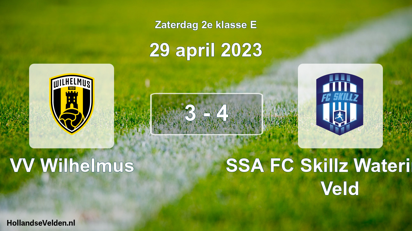Total number of matches played: VV Wilhelmus - SSA FC Skillz Wateringse Veld 3 - 4 (29 April 2023)
