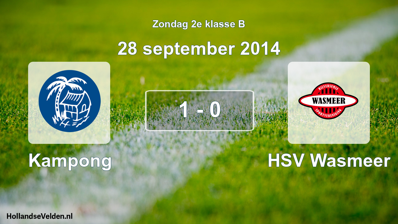 Total number of matches played: Kampong - HSV Wasmeer 1 - 0 (28 September 2014)