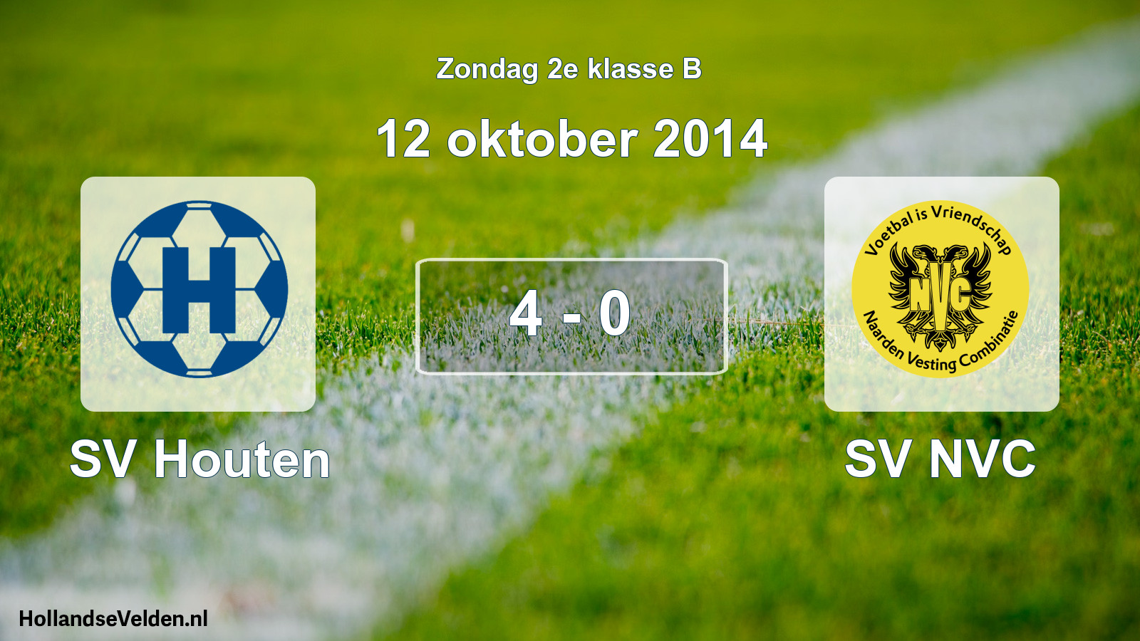 Total number of matches played: SV Houten - SV NVC 4 - 0 (12 October 2014)
