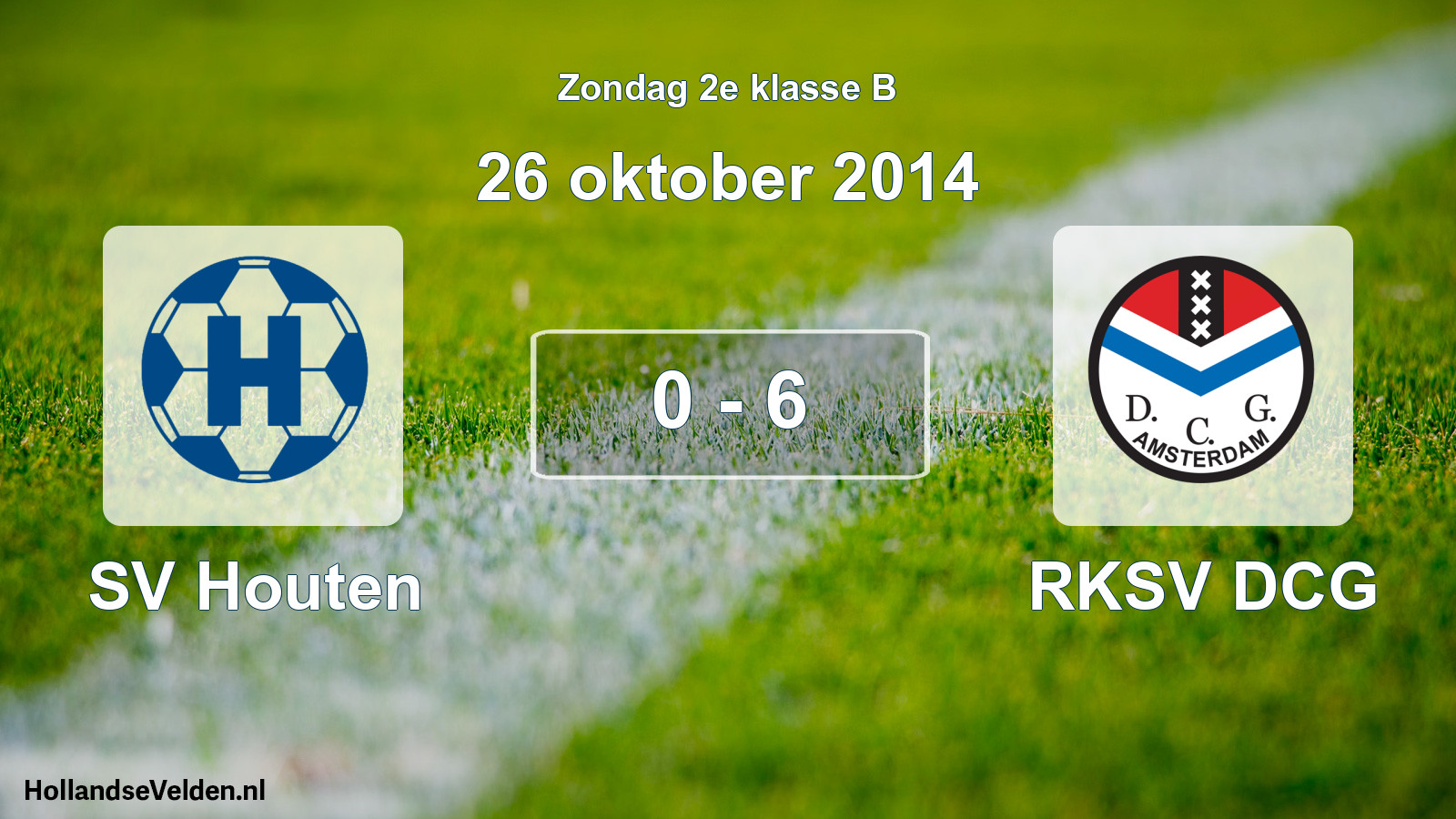 Total number of matches played: SV Houten - RKSV DCG 0 - 6 (26 October 2014)
