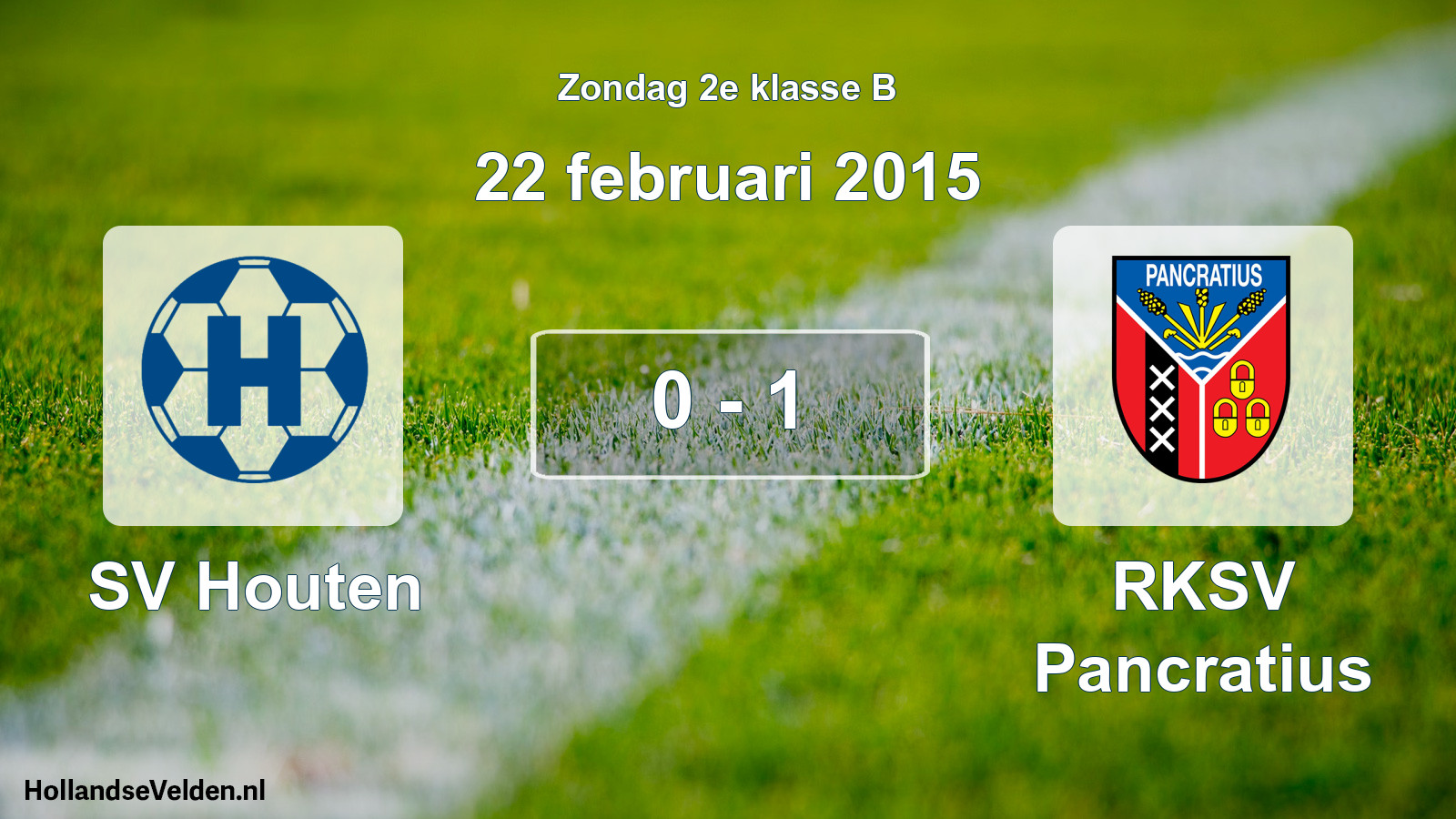 Total number of matches played: SV Houten - RKSV Pancratius 0 - 1 (22 February 2015)