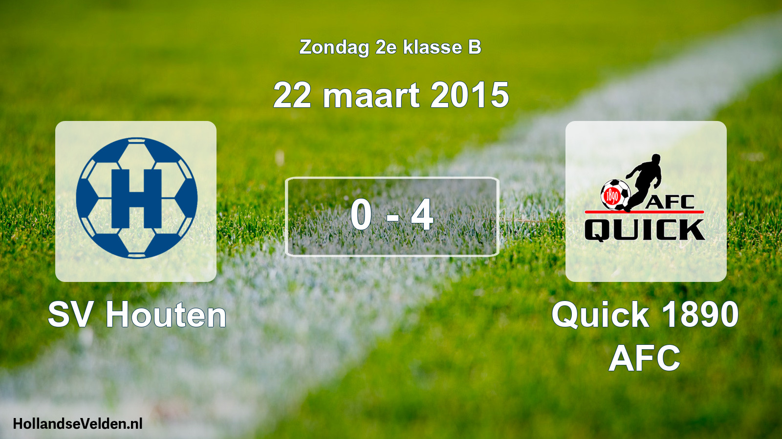 Total number of matches played: SV Houten - Quick 1890 AFC 0 - 4 (22 March 2015)