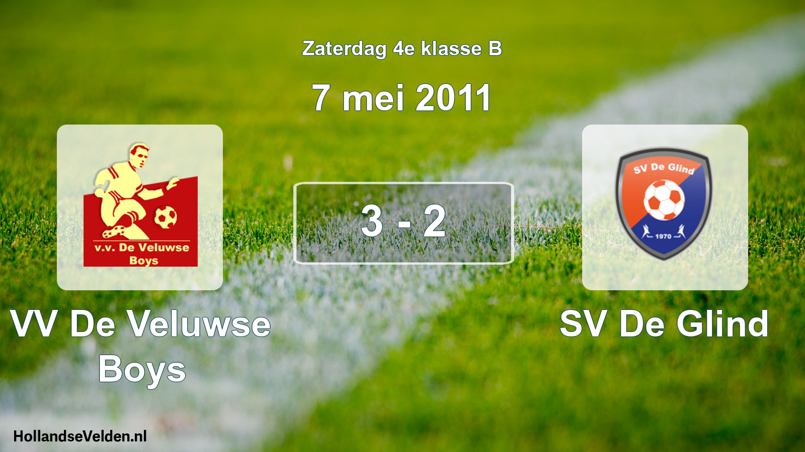 Total number of matches played: VV De Veluwse Boys - SV De Glind 3 - 2 (7 May 2011)
